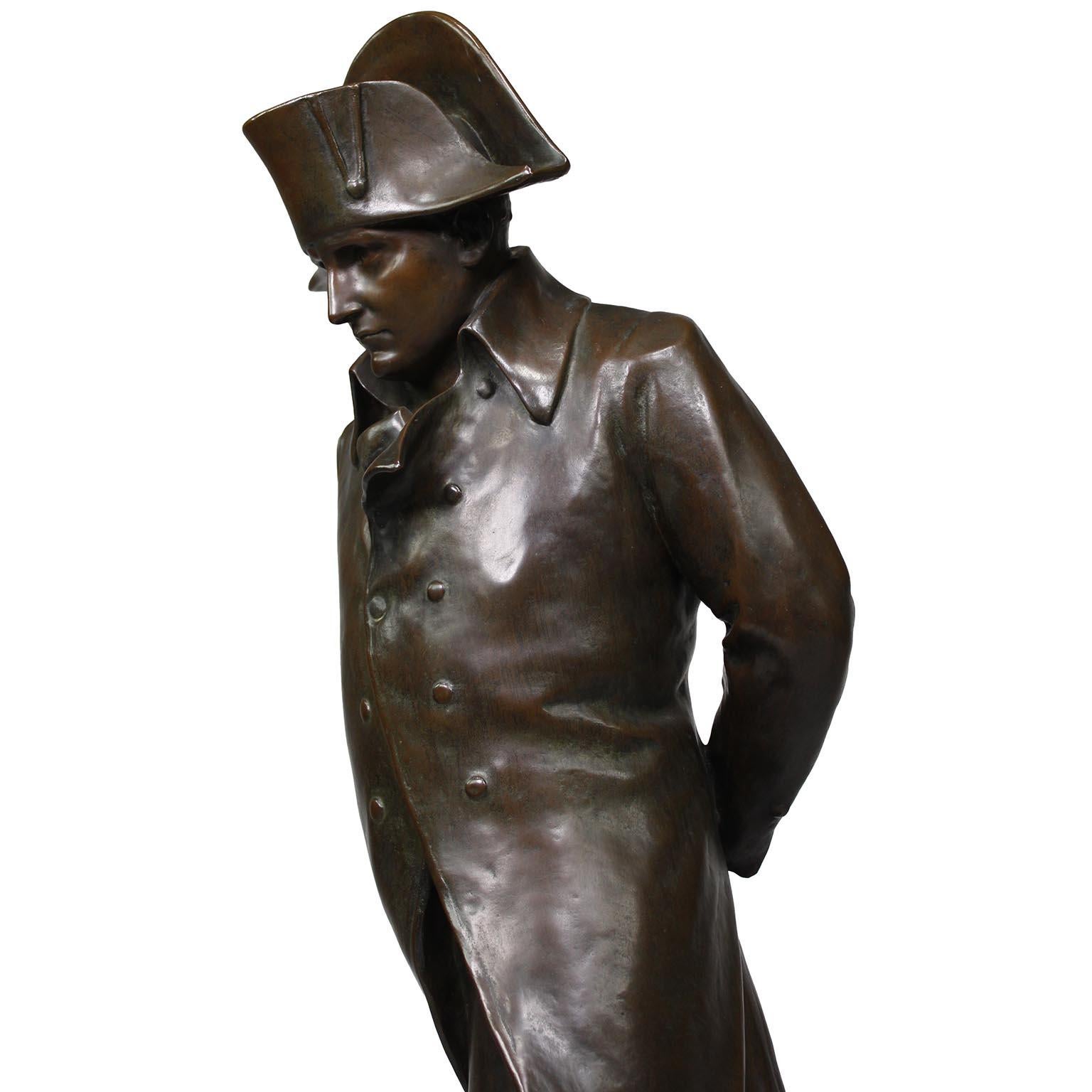 Bronzo francese di Napoleone in marcia a Waterloo di Marius Jean Antonin Mercié in vendita 4