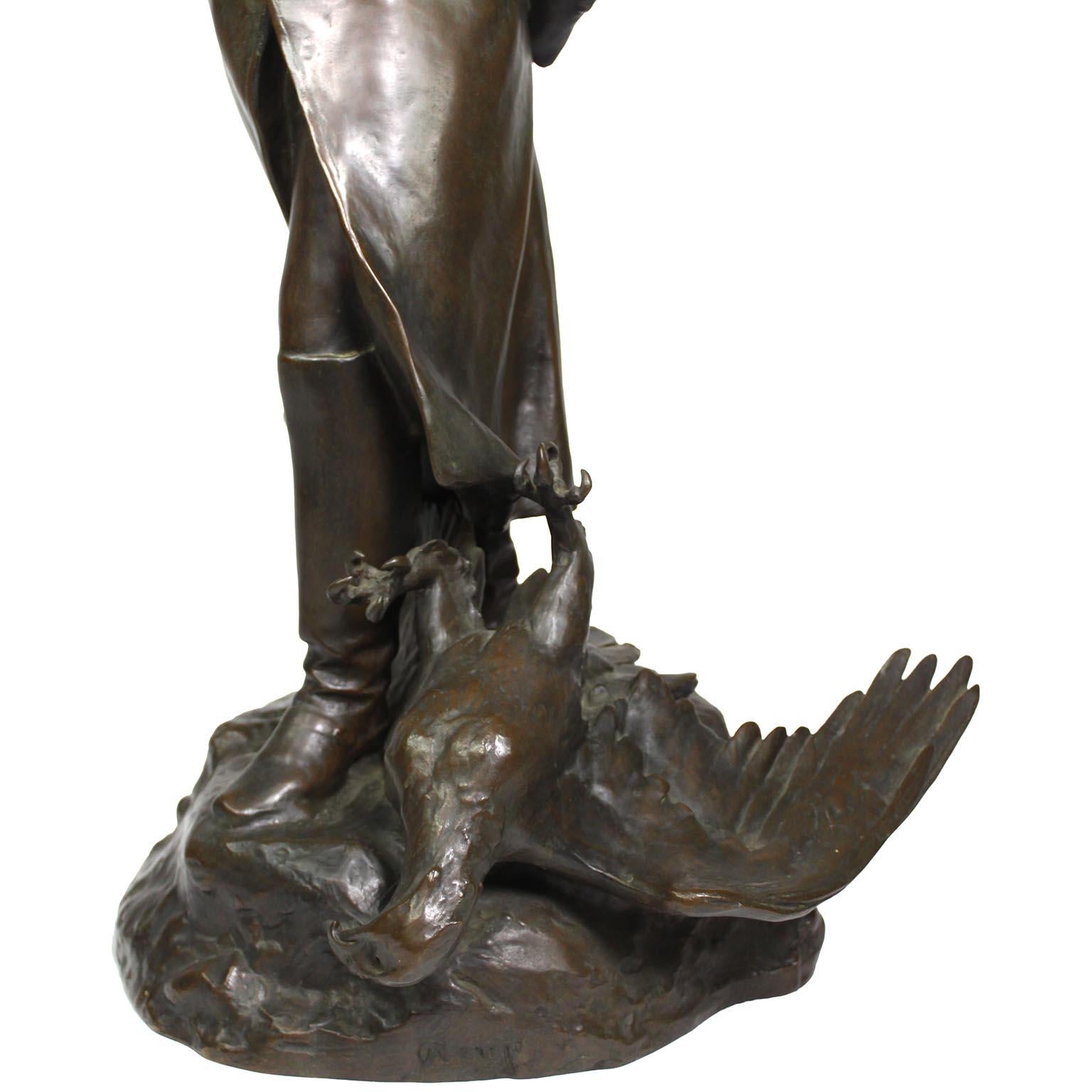 Bronzo francese di Napoleone in marcia a Waterloo di Marius Jean Antonin Mercié in vendita 5