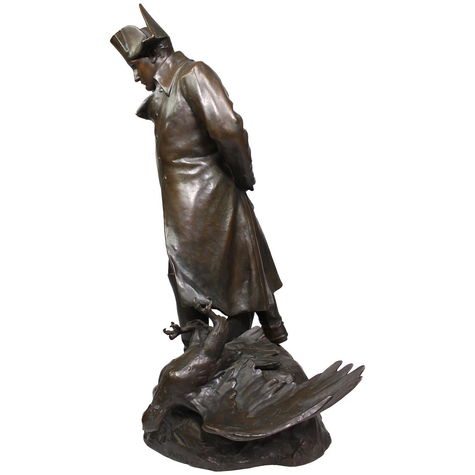 Bronzo francese di Napoleone in marcia a Waterloo di Marius Jean Antonin Mercié In condizioni buone in vendita a Los Angeles, CA