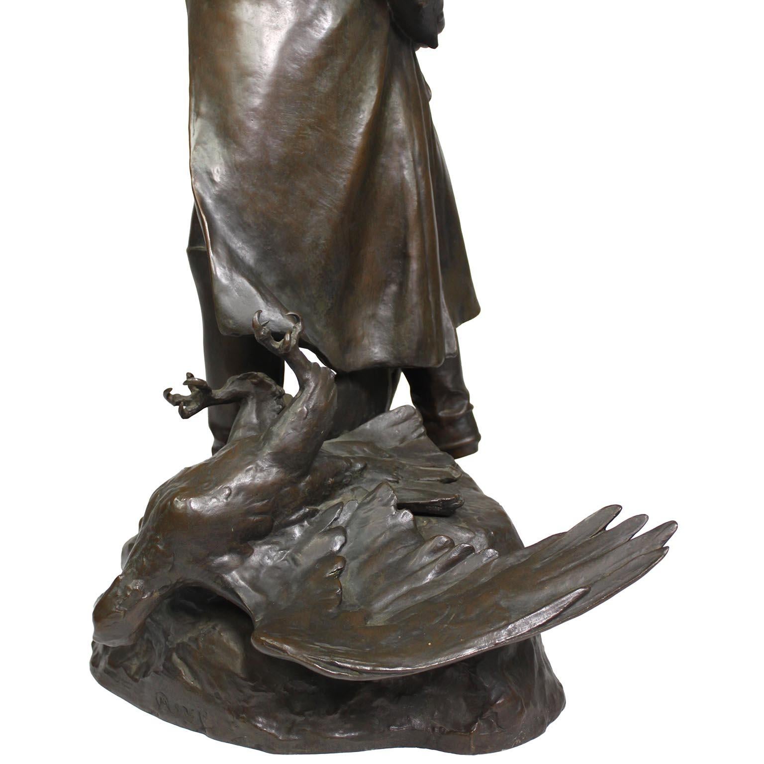 Inizio XX secolo Bronzo francese di Napoleone in marcia a Waterloo di Marius Jean Antonin Mercié in vendita