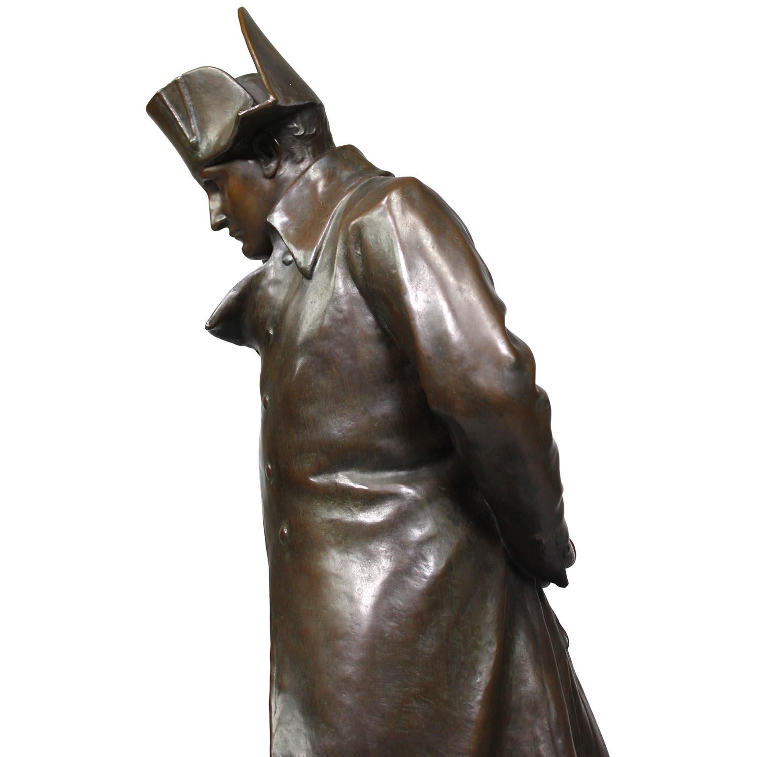 Bronzo francese di Napoleone in marcia a Waterloo di Marius Jean Antonin Mercié in vendita 1