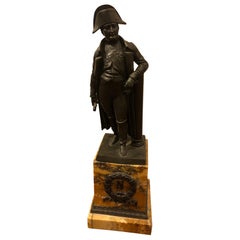 French Bronze of Napoleon on Sienna Marble Plinth