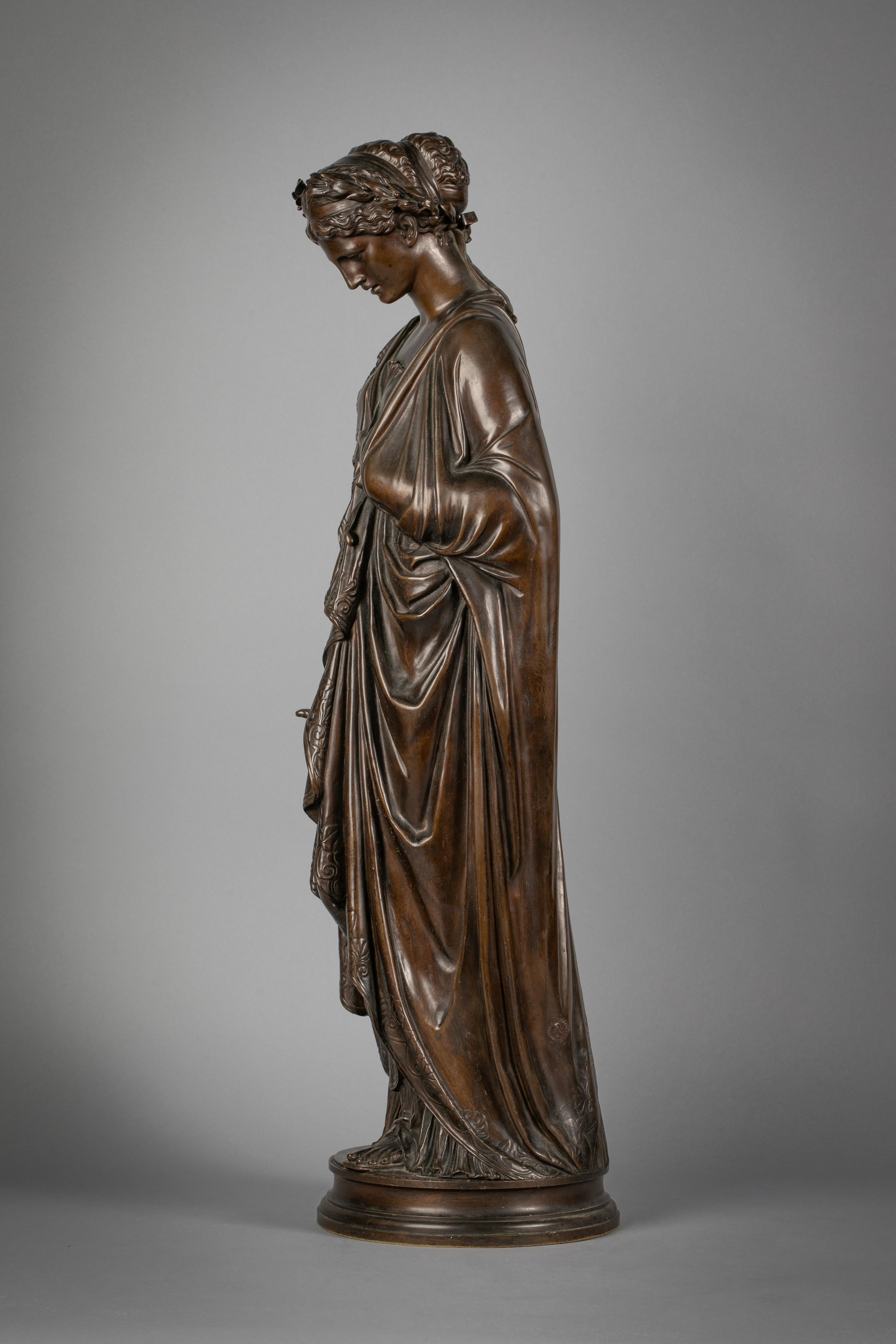 Bronzo francese di 'Sappho', di Jean-Baptiste Clesinger, XIX secolo In condizioni ottime in vendita a New York, NY