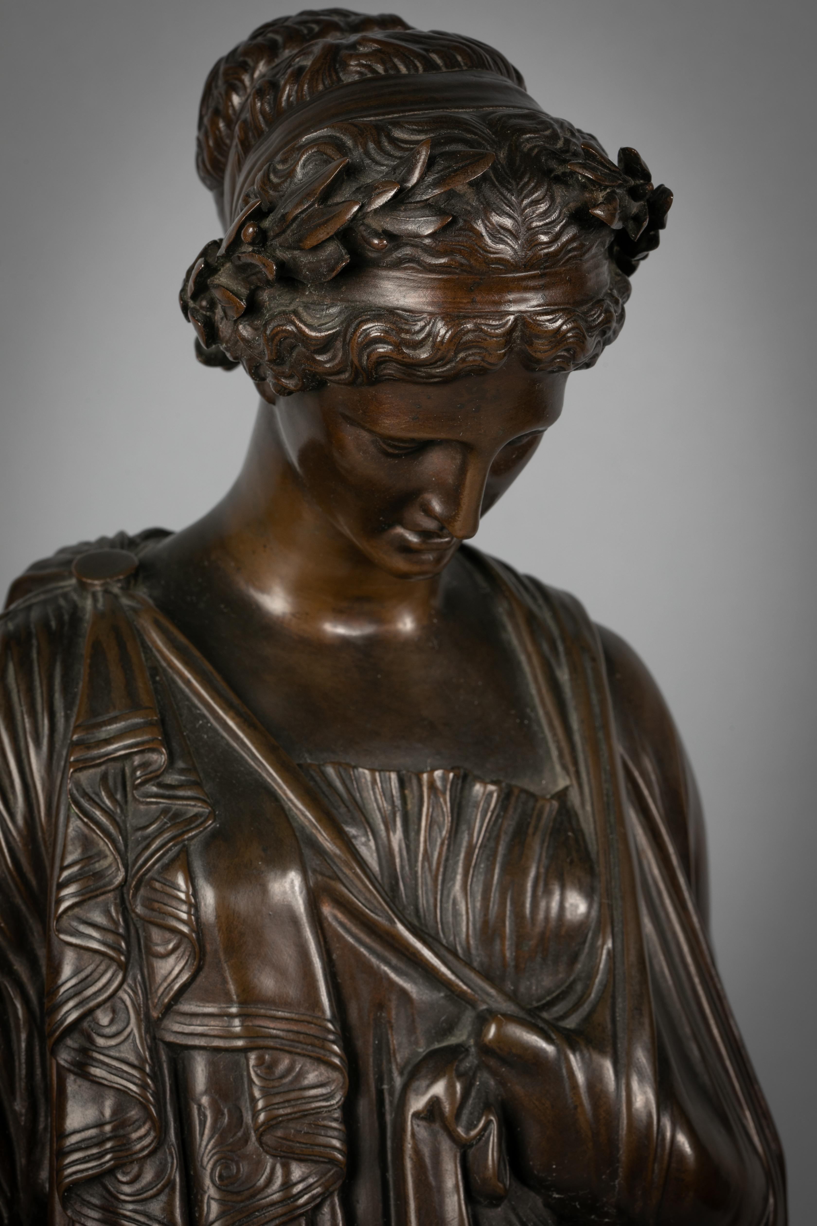 Bronze français « Sapho » de Jean Baptiste Clesinger, 19ème siècle Excellent état - En vente à New York, NY