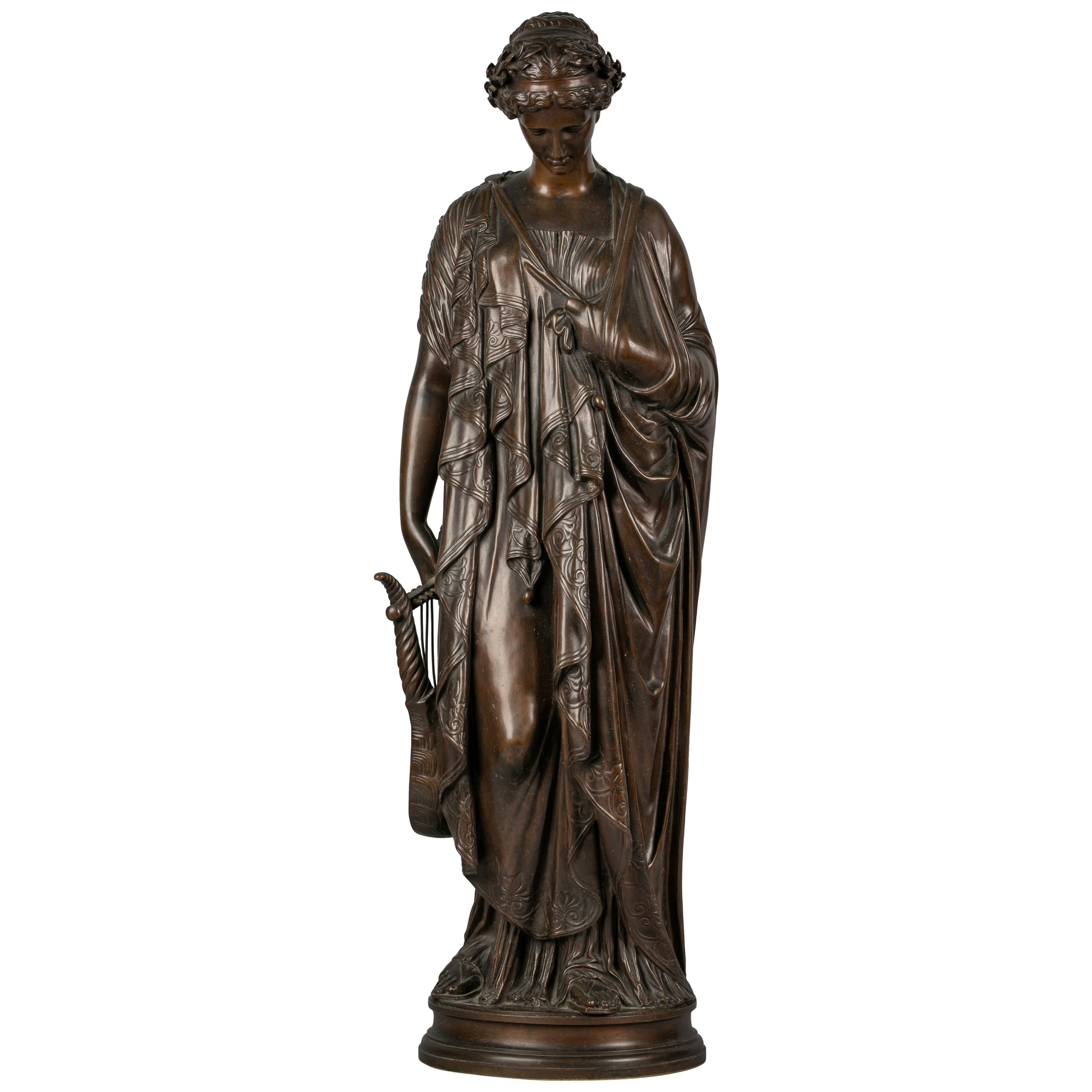 Bronze français « Sapho » de Jean Baptiste Clesinger, 19ème siècle