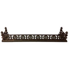 French Bronze Ornate Wreath Design Fender, 19th Century