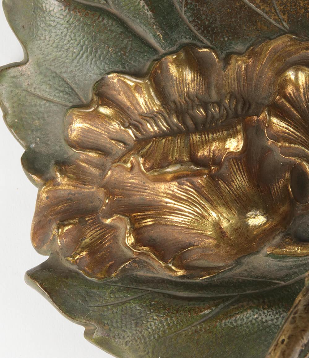 French Bronze Presenting Dish Shaped as Leaf by Giltay 6