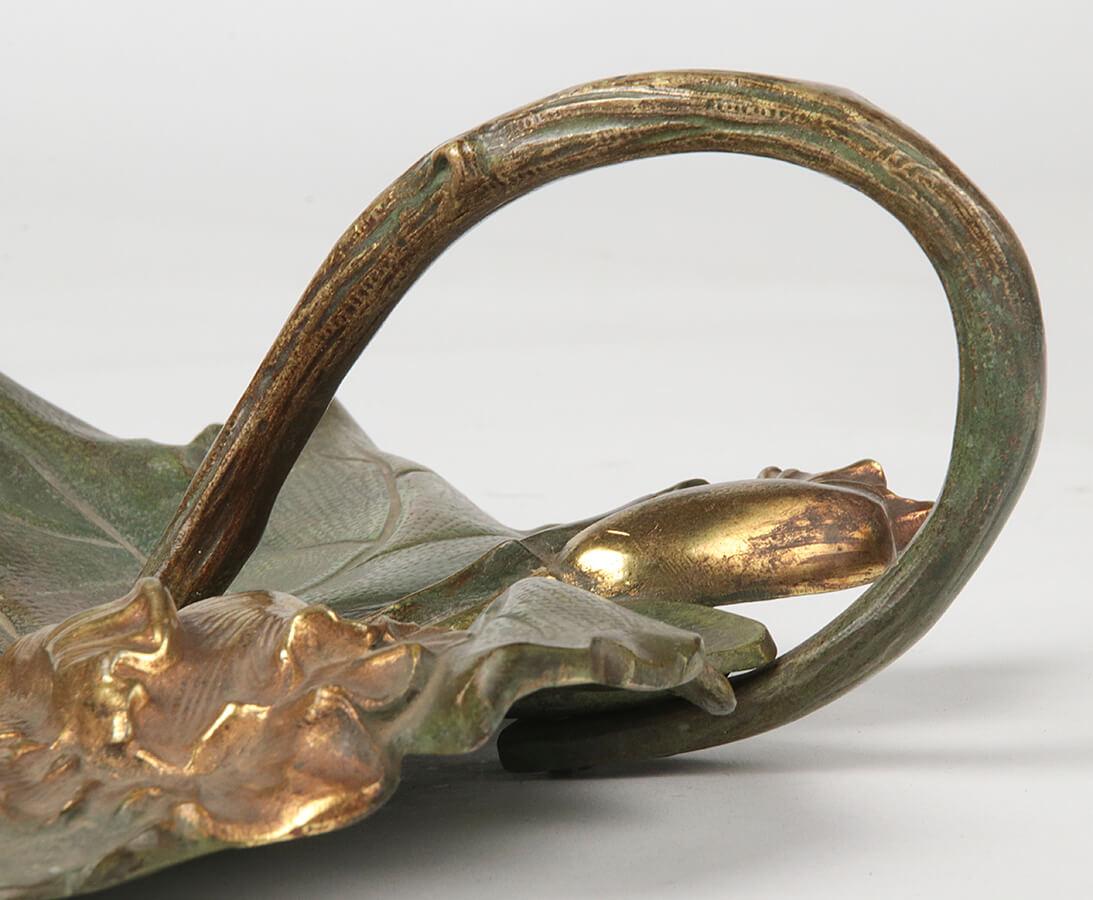 French Bronze Presenting Dish Shaped as Leaf by Giltay 2