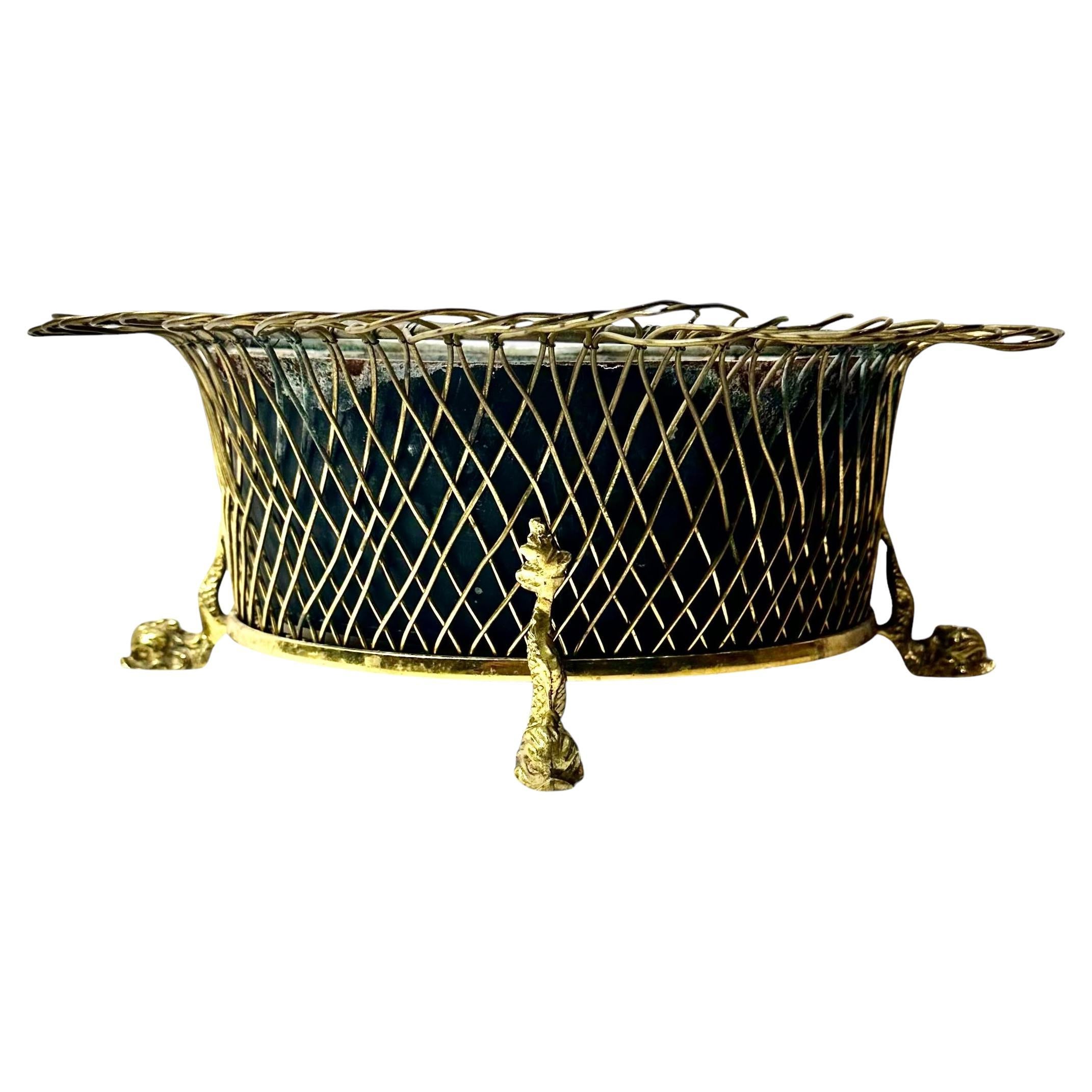 Giardiniera Regency in bronzo francese con delfini in vendita