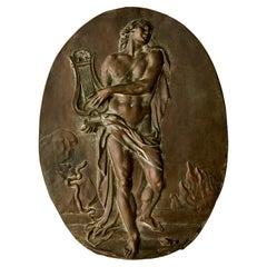 French Bronze Relief Plaque