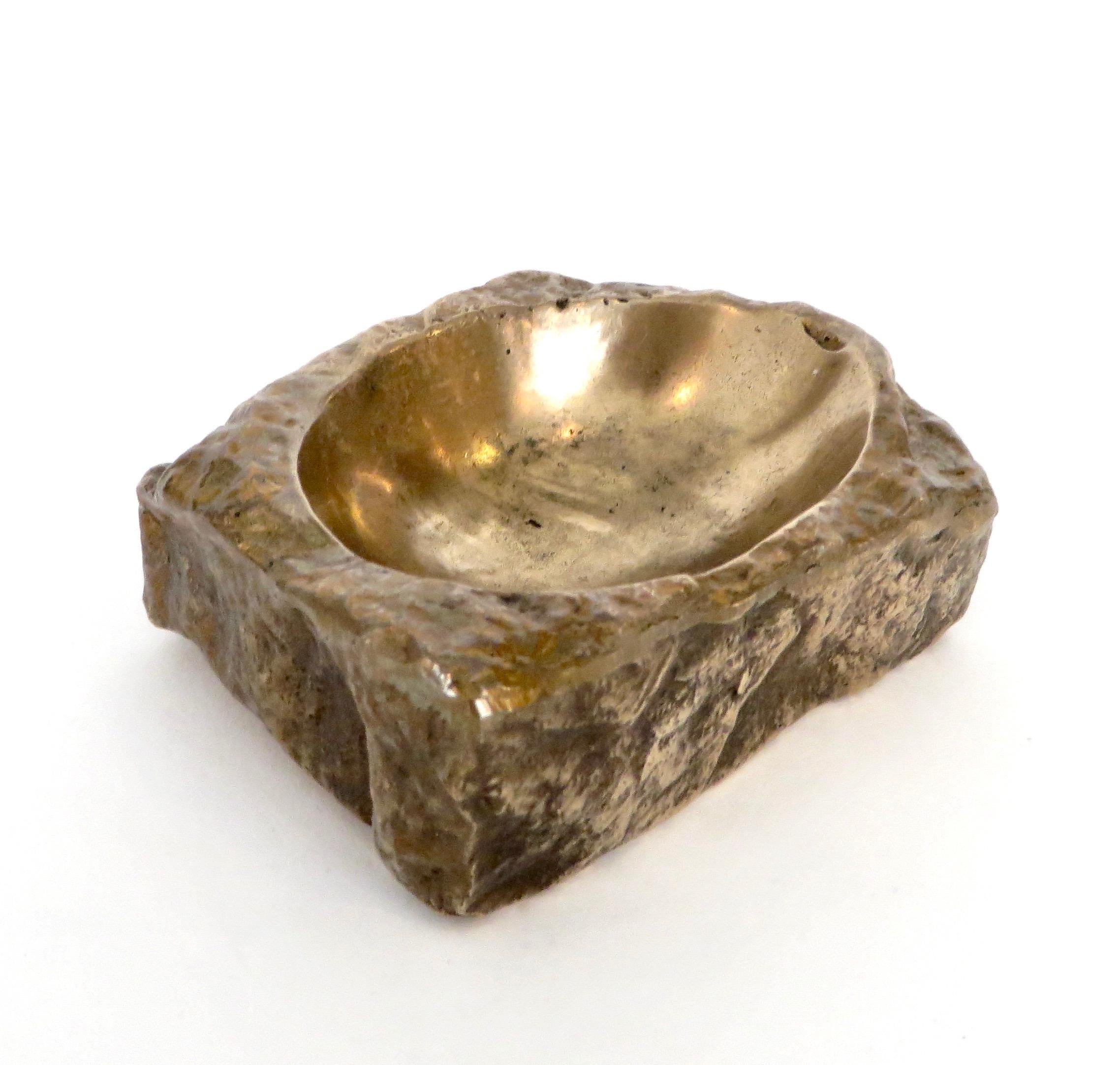 French Bronze Rock Form Vide Poche or Ashtray by Monique Gerber 2