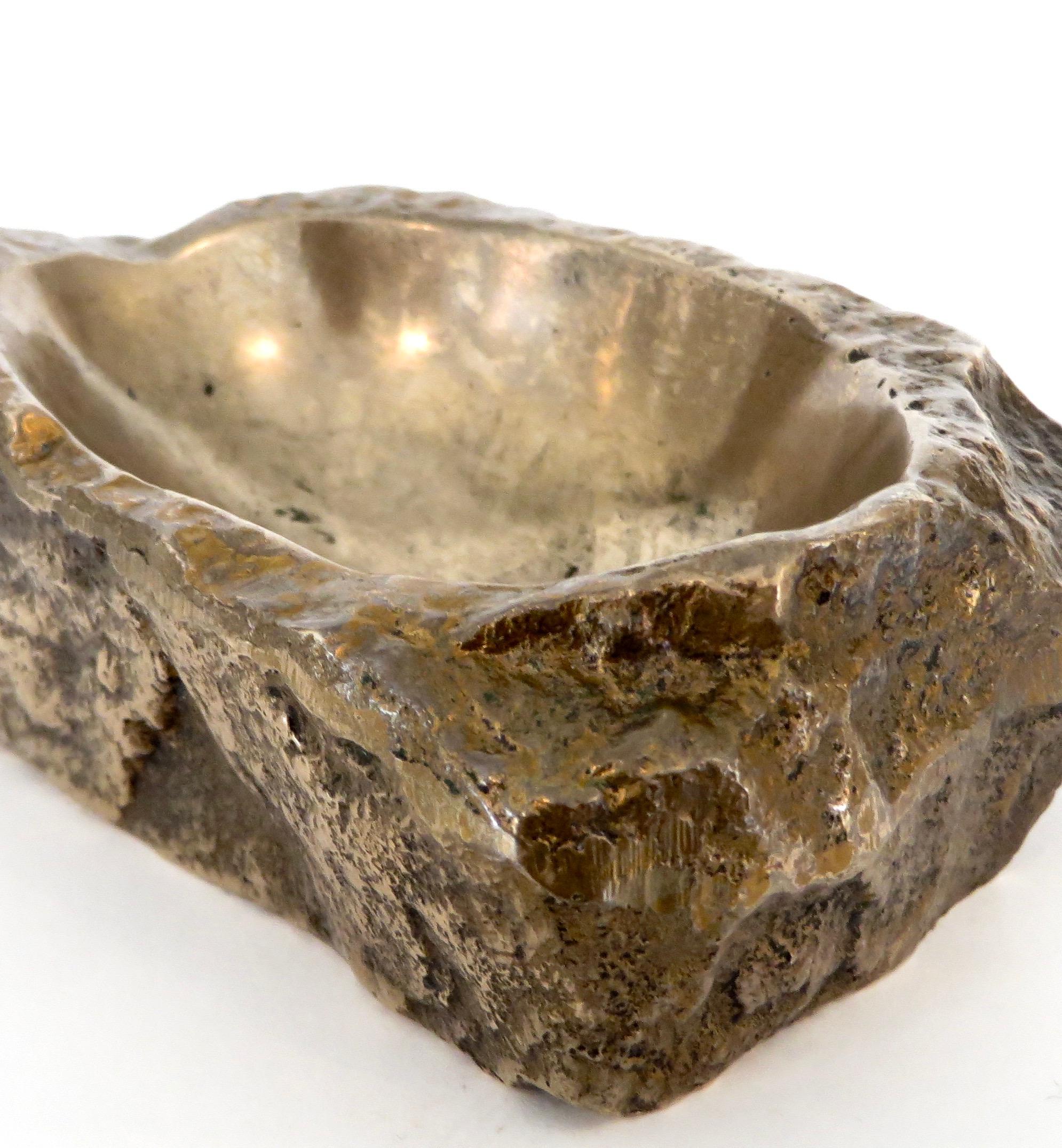 French Bronze Rock Form Vide Poche or Ashtray by Monique Gerber 3