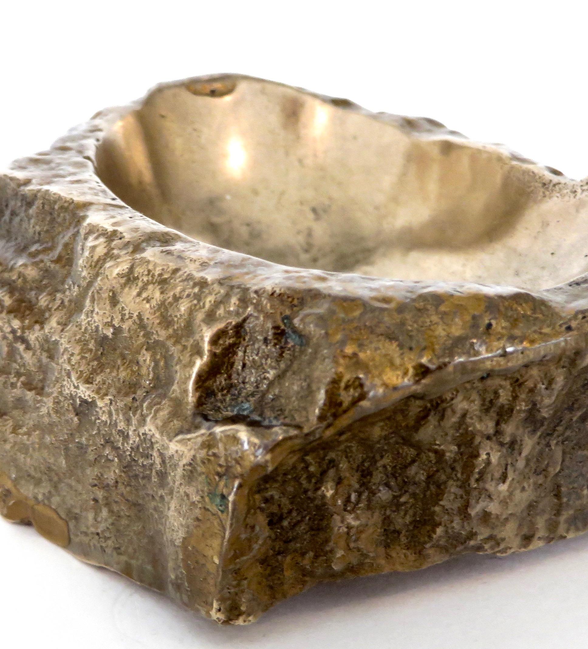 French Bronze Rock Form Vide Poche or Ashtray by Monique Gerber 4