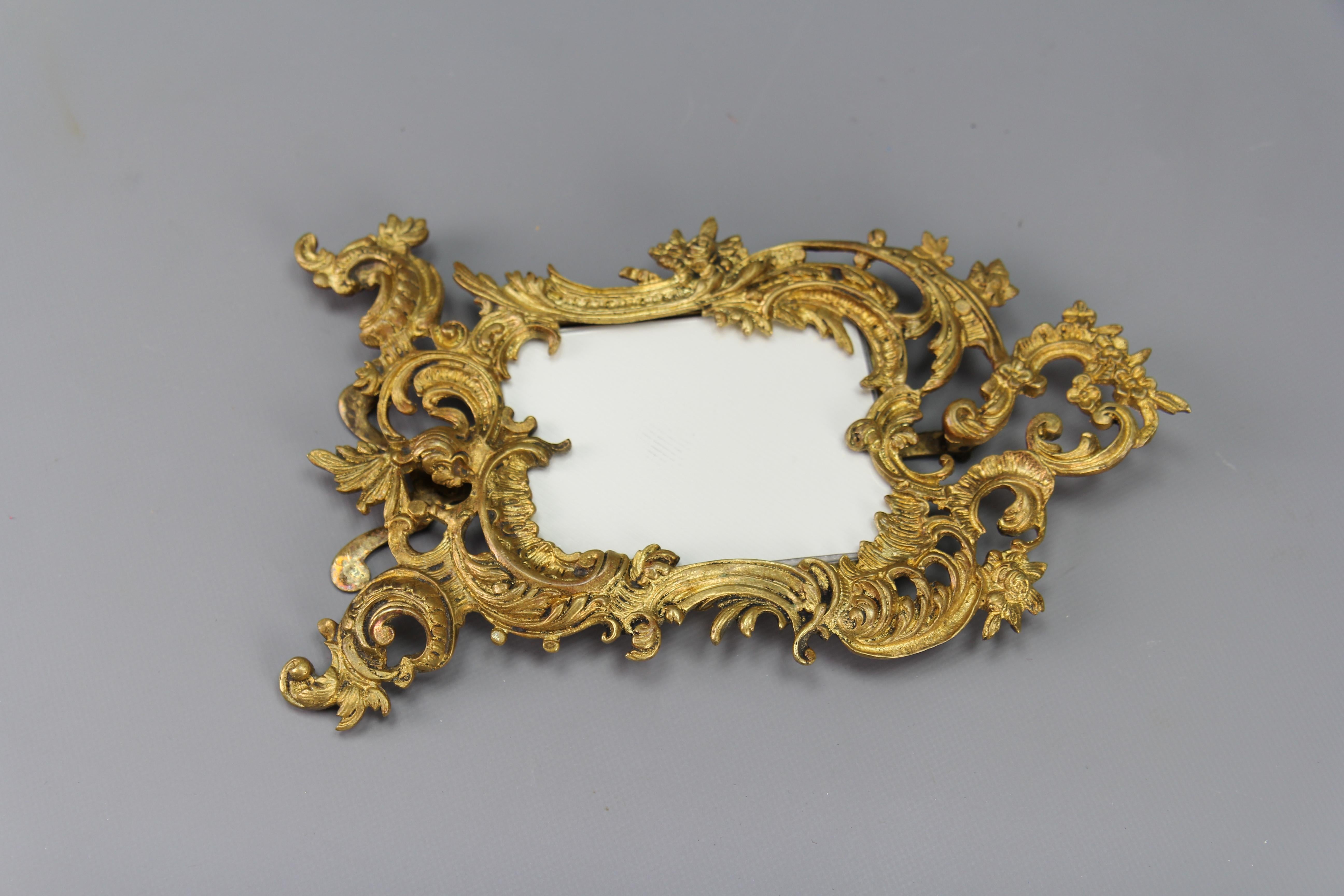 French Bronze Rococo Style Desktop Picture Frame For Sale 6
