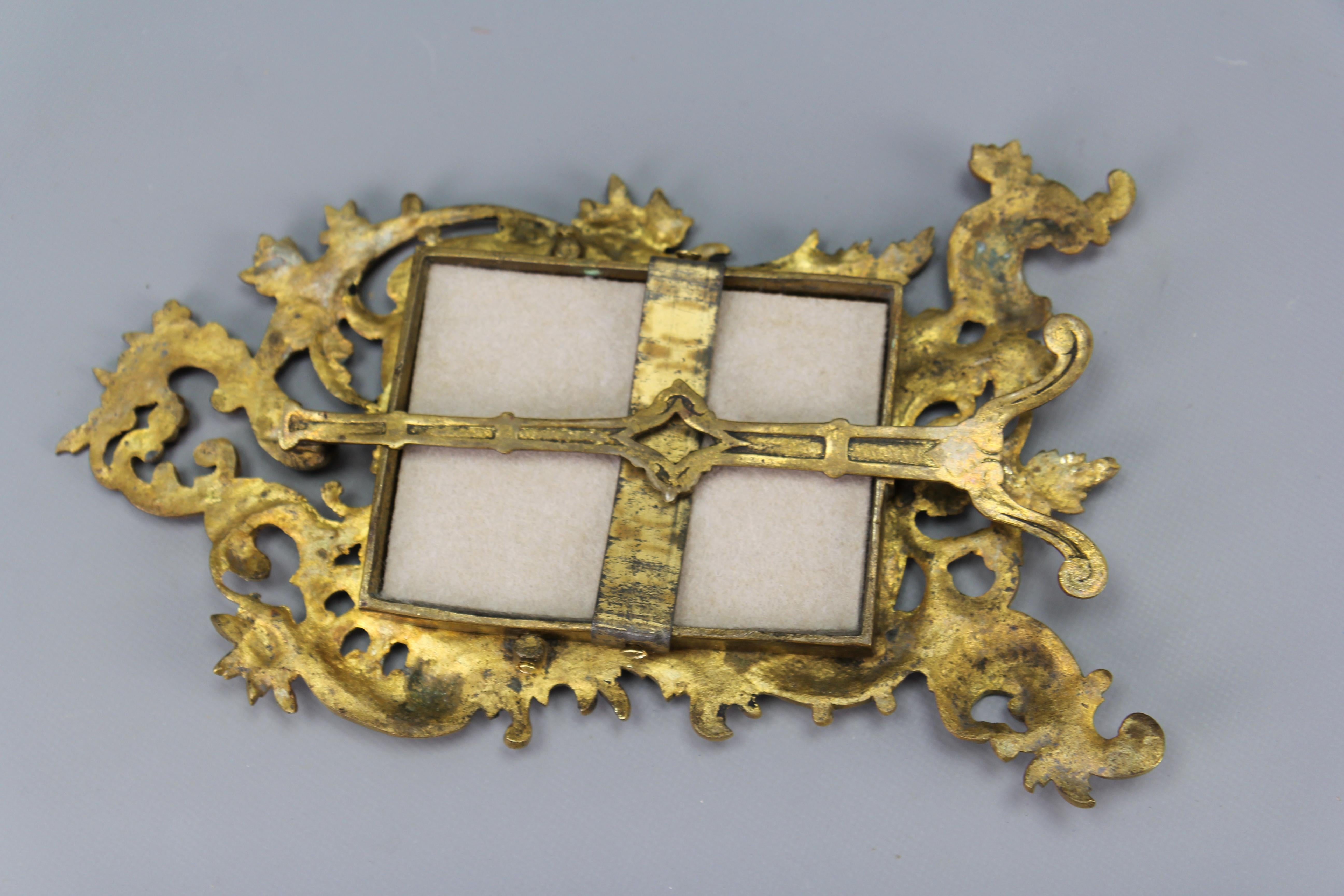 French Bronze Rococo Style Desktop Picture Frame For Sale 7