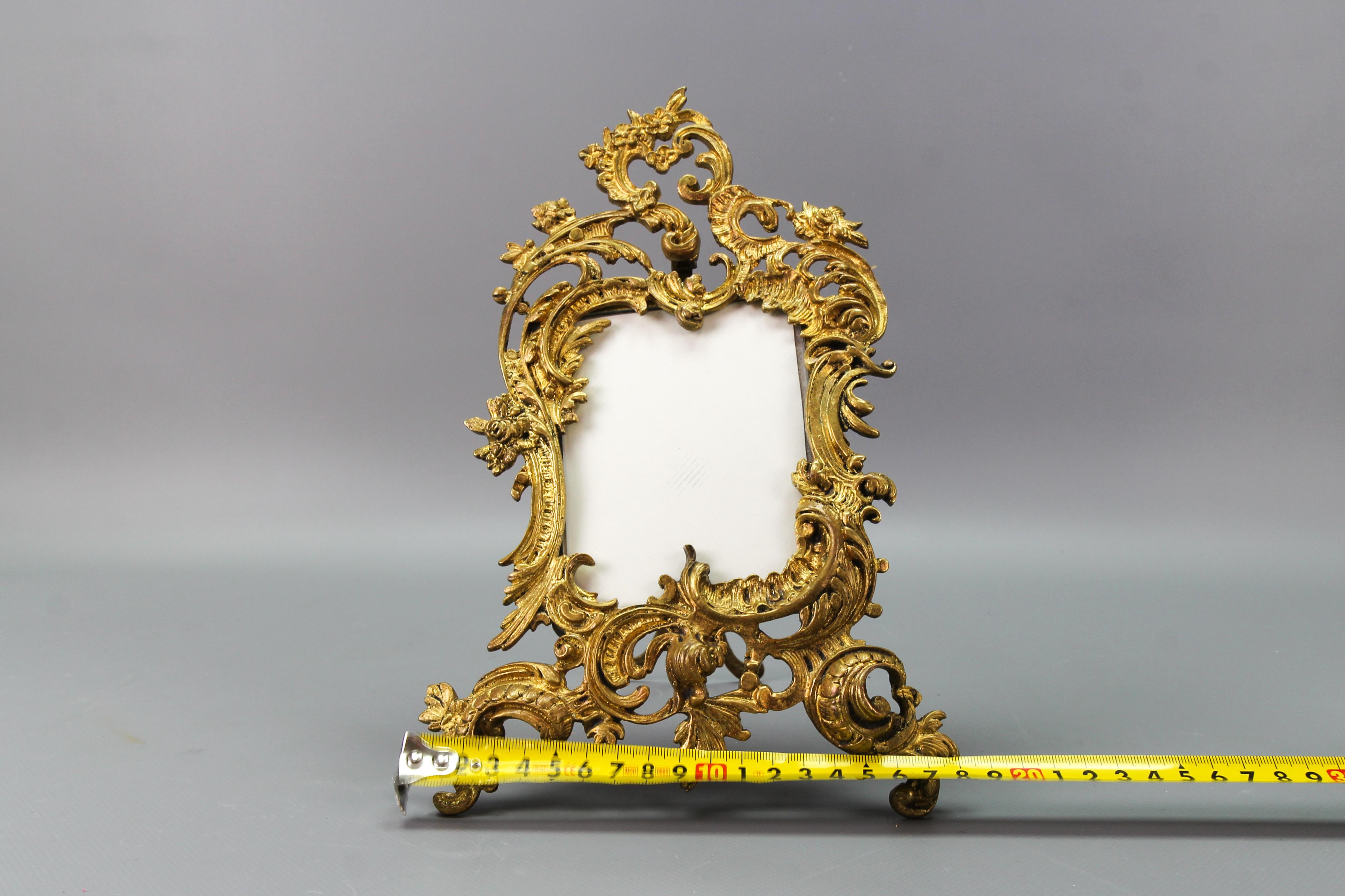French Bronze Rococo Style Desktop Picture Frame For Sale 10
