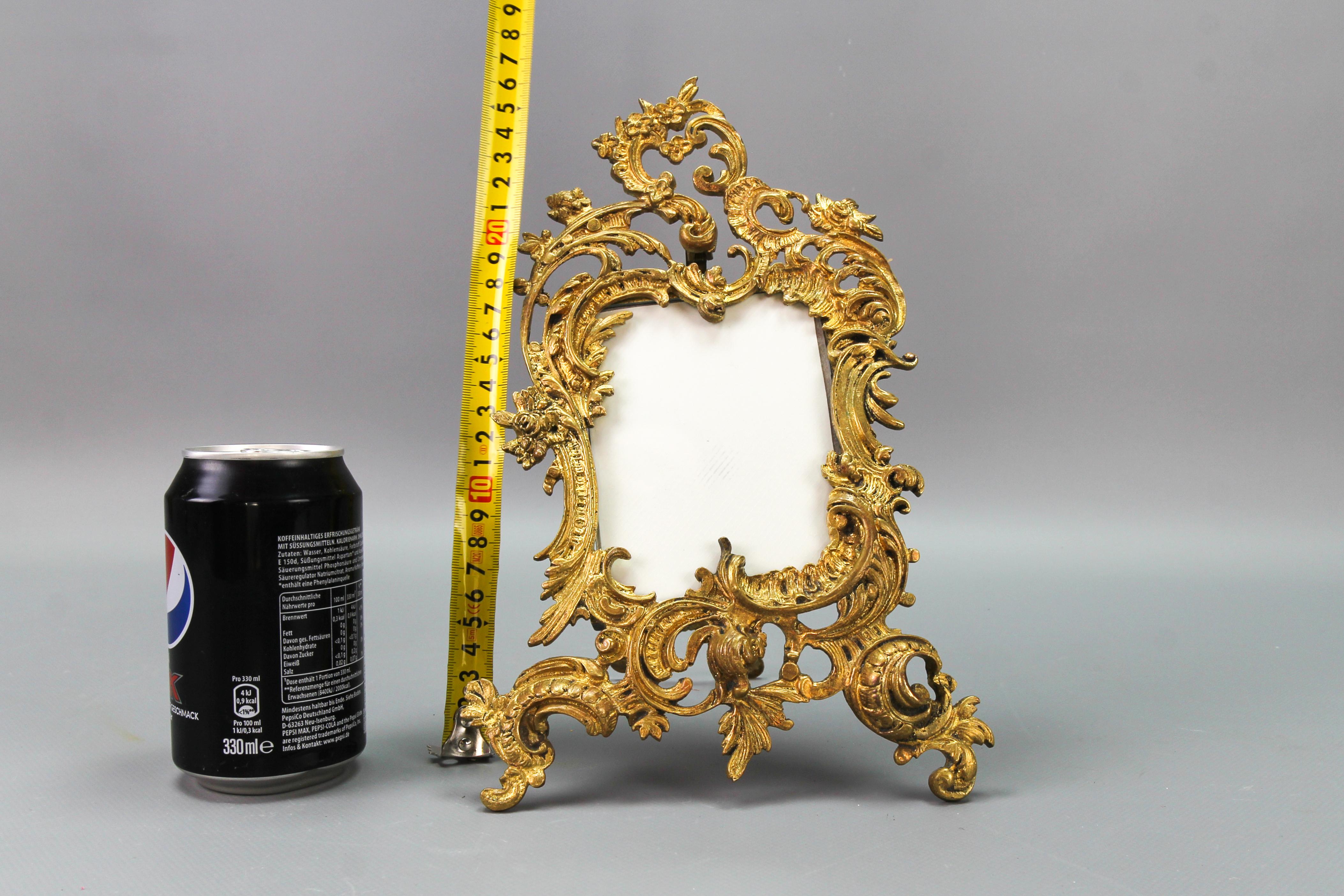 French Bronze Rococo Style Desktop Picture Frame For Sale 11