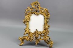 French Bronze Rococo Style Desktop Picture Frame