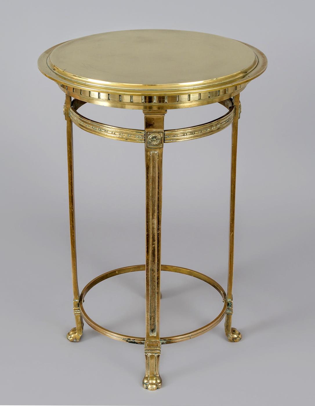 French Bronze Round Gueridon Table In Good Condition In Sheffield, MA
