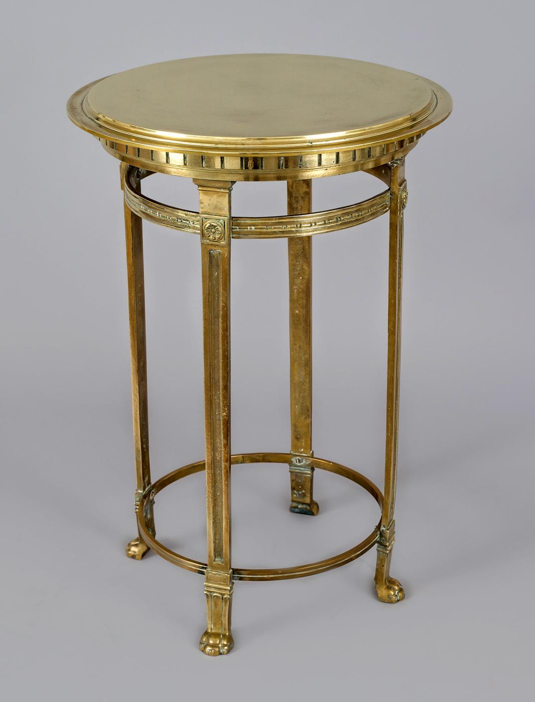 Early 20th Century French Bronze Round Gueridon Table