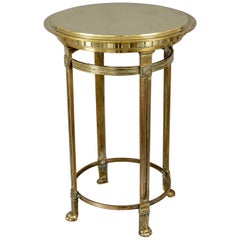 French Bronze Round Gueridon Table
