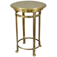 French Bronze Round Gueridon Table