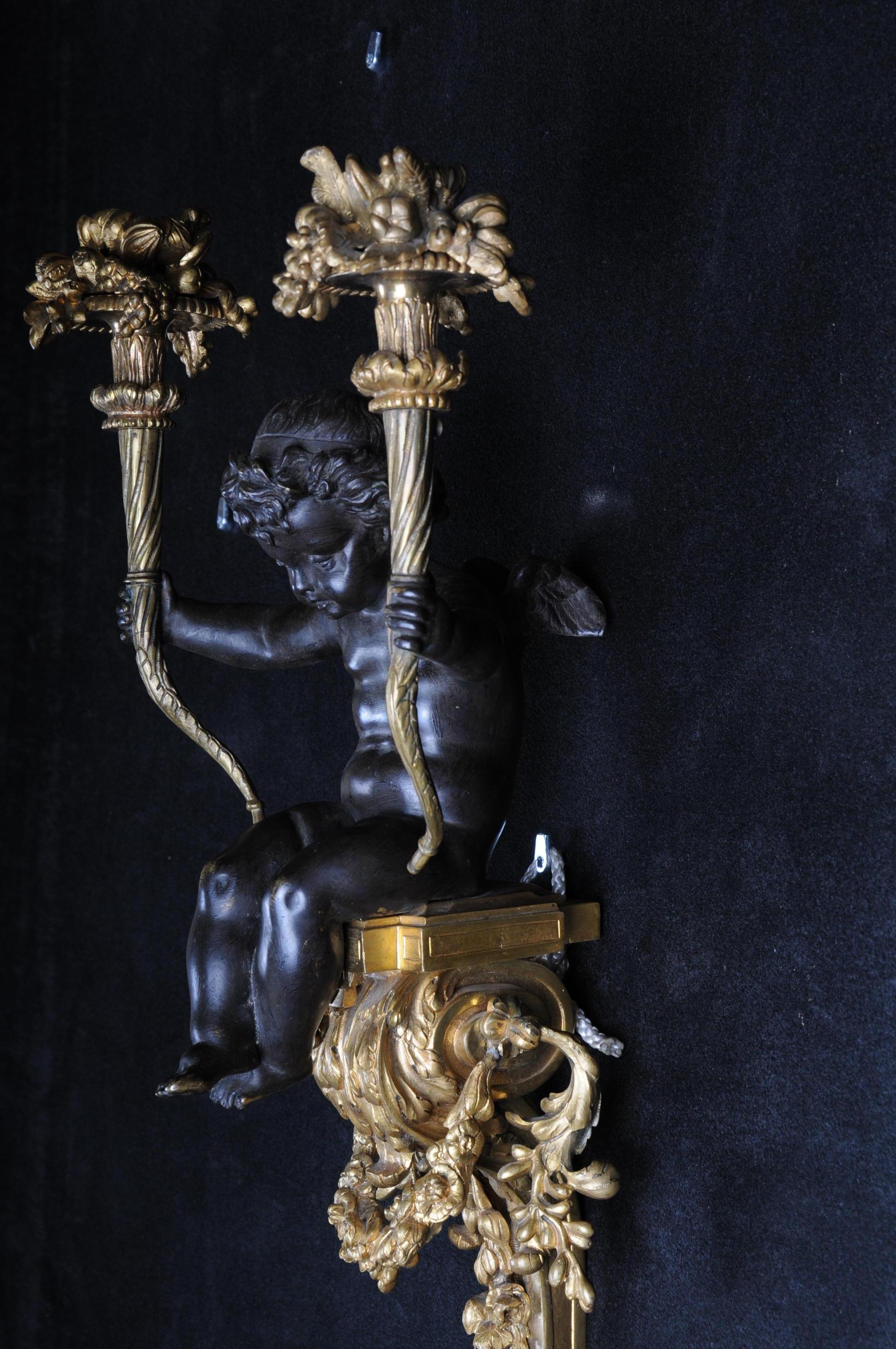 French Bronze Sconce, Appliqué Napoleon III, circa 1870 6