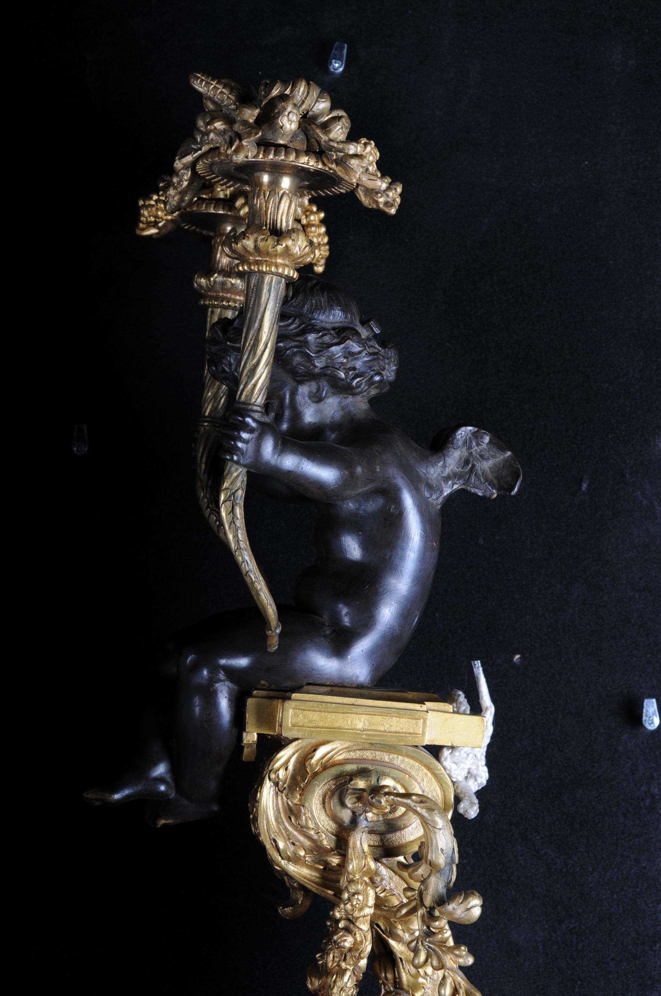 French Bronze Sconce, Appliqué Napoleon III, circa 1870 8