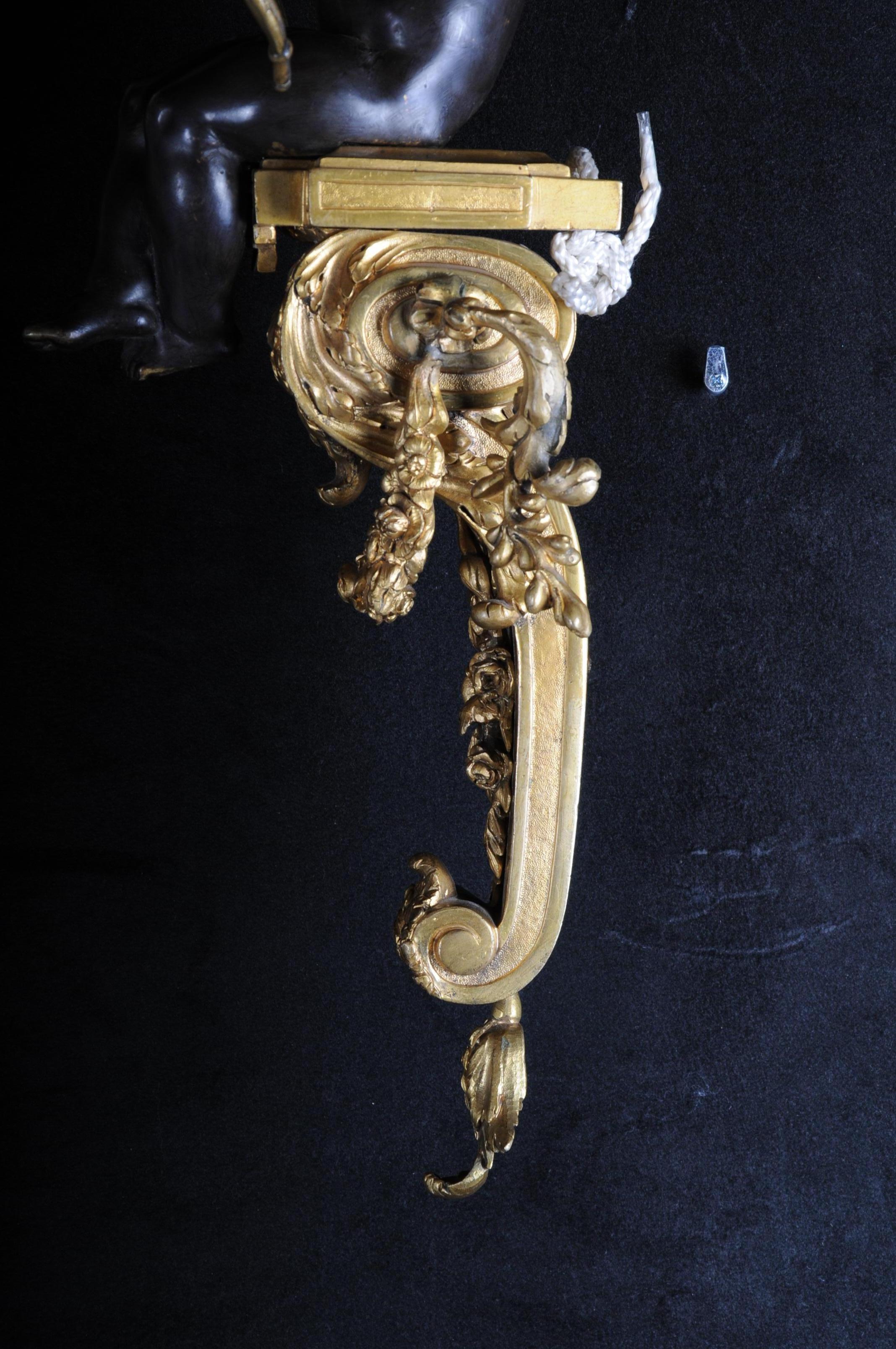 French Bronze Sconce, Appliqué Napoleon III, circa 1870 9