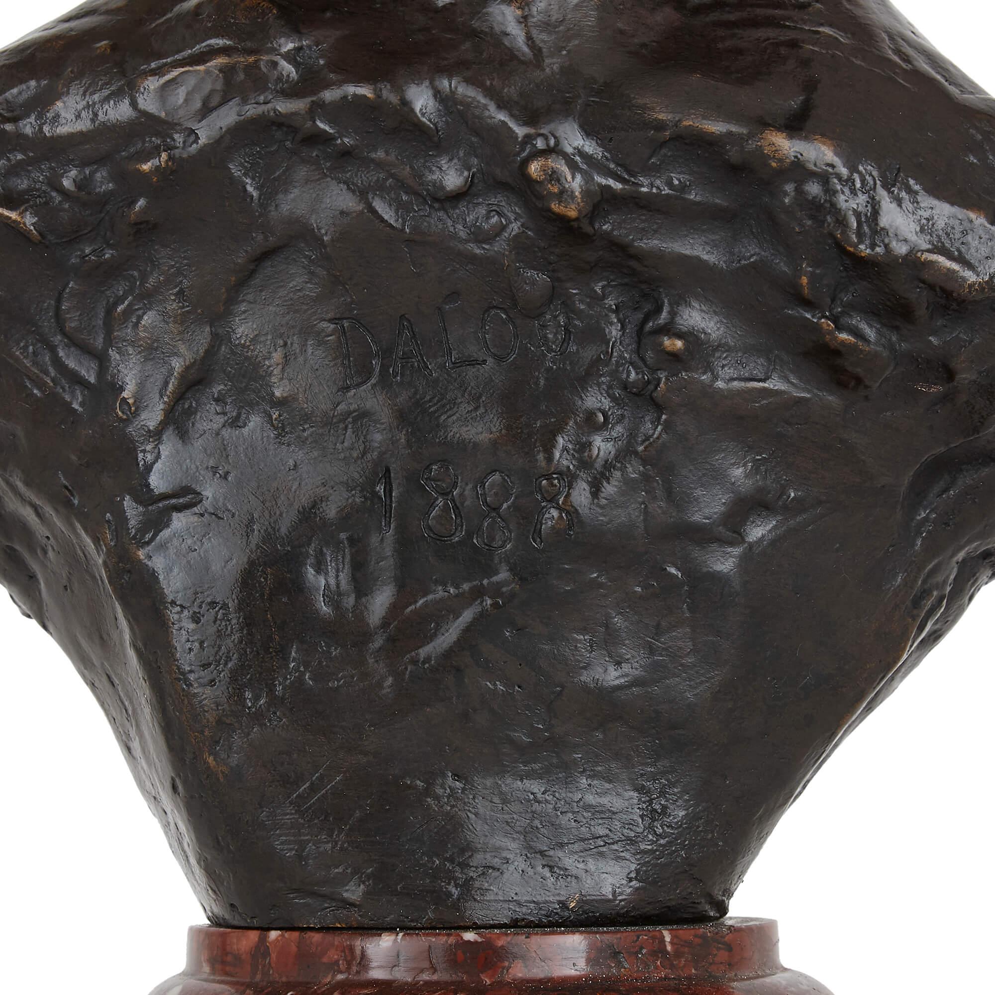 Fin du XIXe siècle Sculpture franaise en bronze Buste d'homme par Aim-Jules Dalou en vente