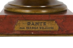 French Bronze Sculpture “Bust of Dante Alighieri” After Albert Carrier-Belleuse