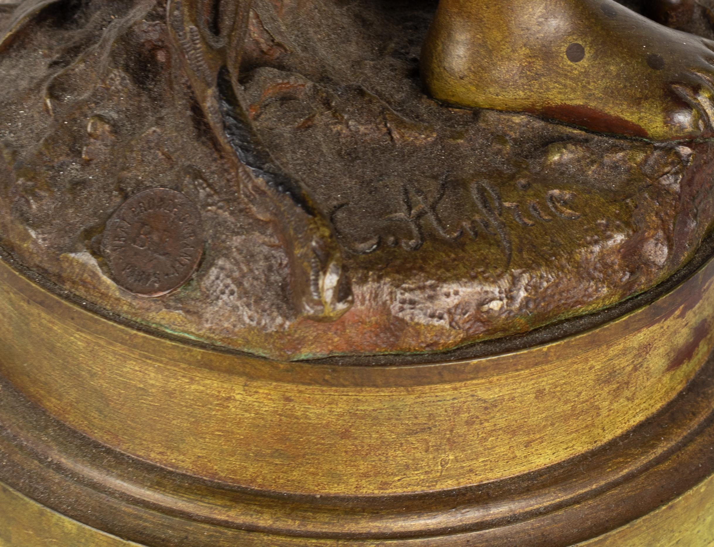 Calco Scultura in bronzo francese di Charles Anfrie, (XIX secolo) in vendita