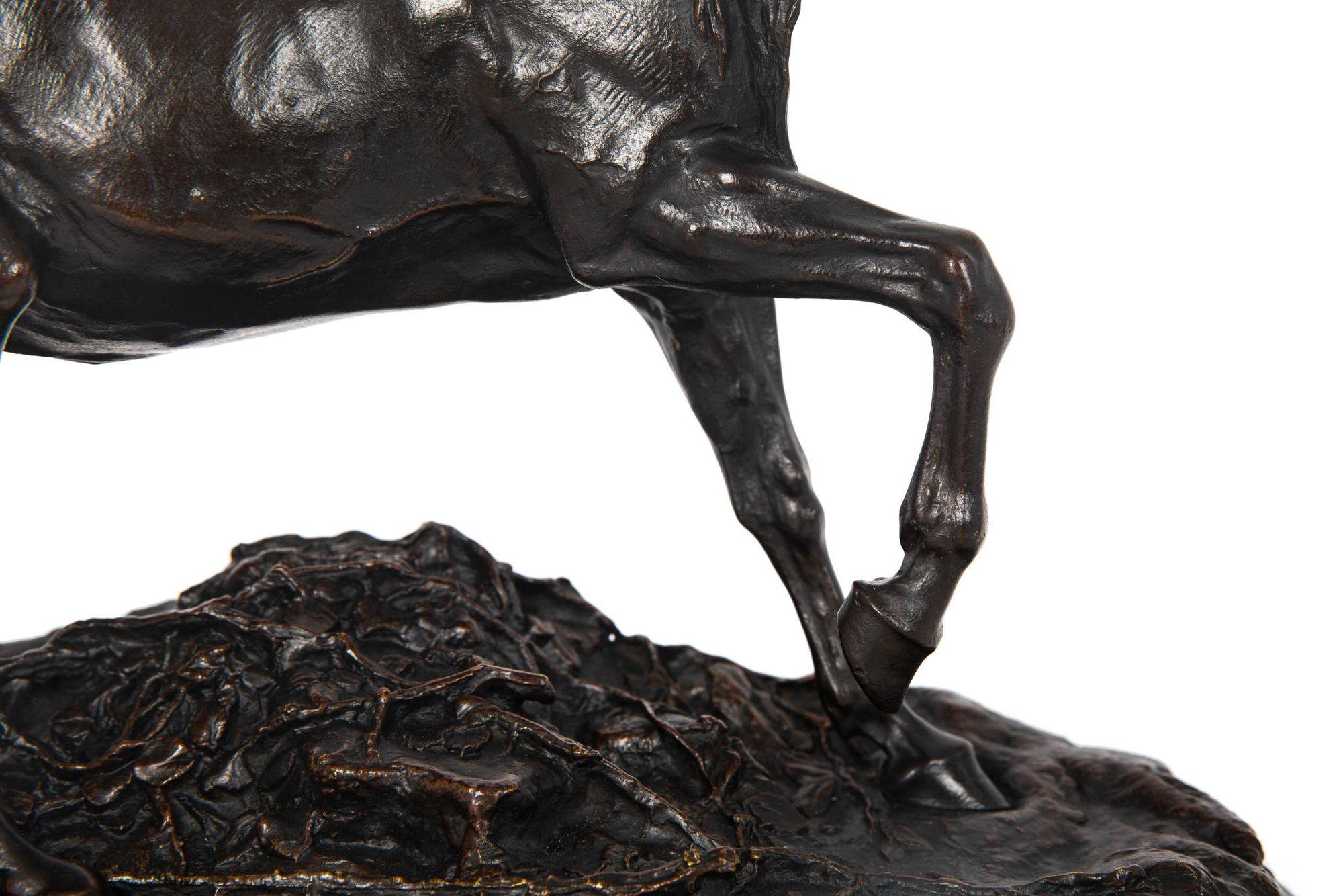 French Bronze Sculpture “Cheval Libre” (Free Horse) after Pierre Jules Méne For Sale 6