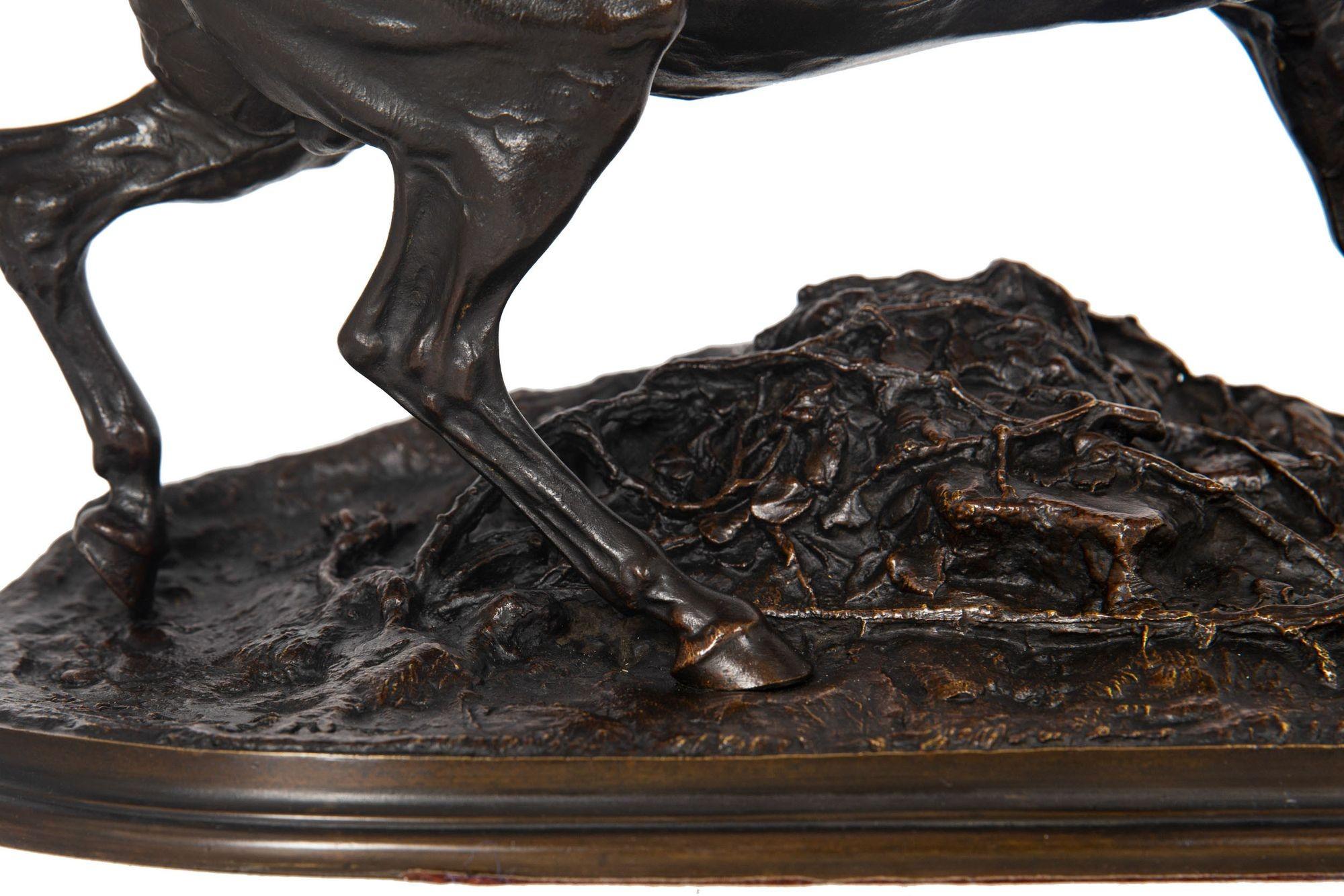 French Bronze Sculpture “Cheval Libre” (Free Horse) after Pierre Jules Méne For Sale 11