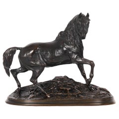 French Bronze Sculpture “Cheval Libre” (Free Horse) after Pierre Jules Méne