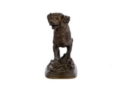 Sculpture française Chien de Chasse par Paul-Edouard Delabrierre, vers 1870