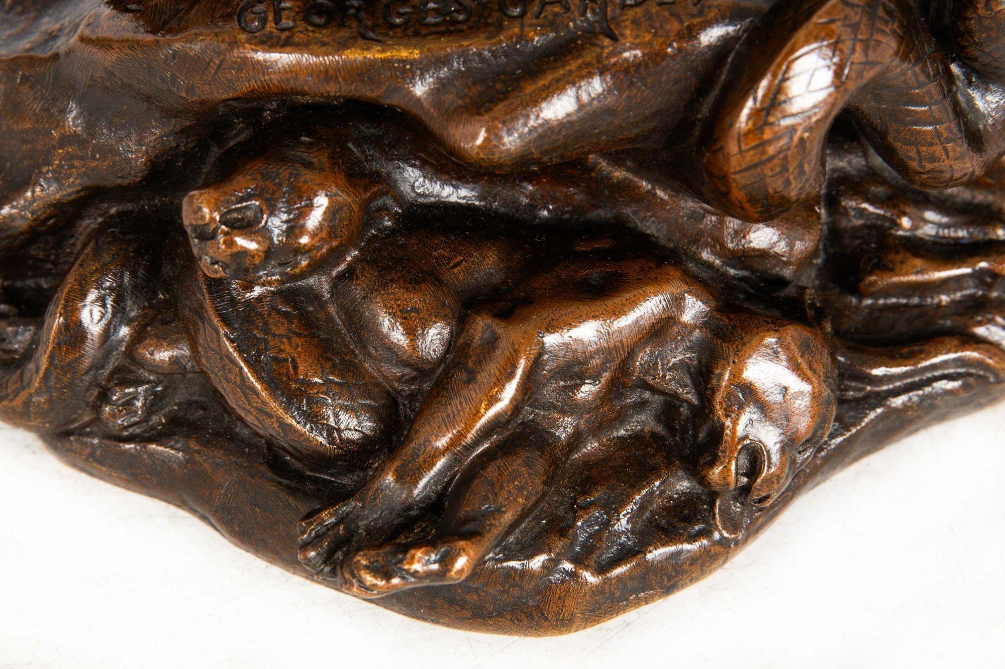 French Bronze Sculpture “Desert Drama” by Georges Gardet 5