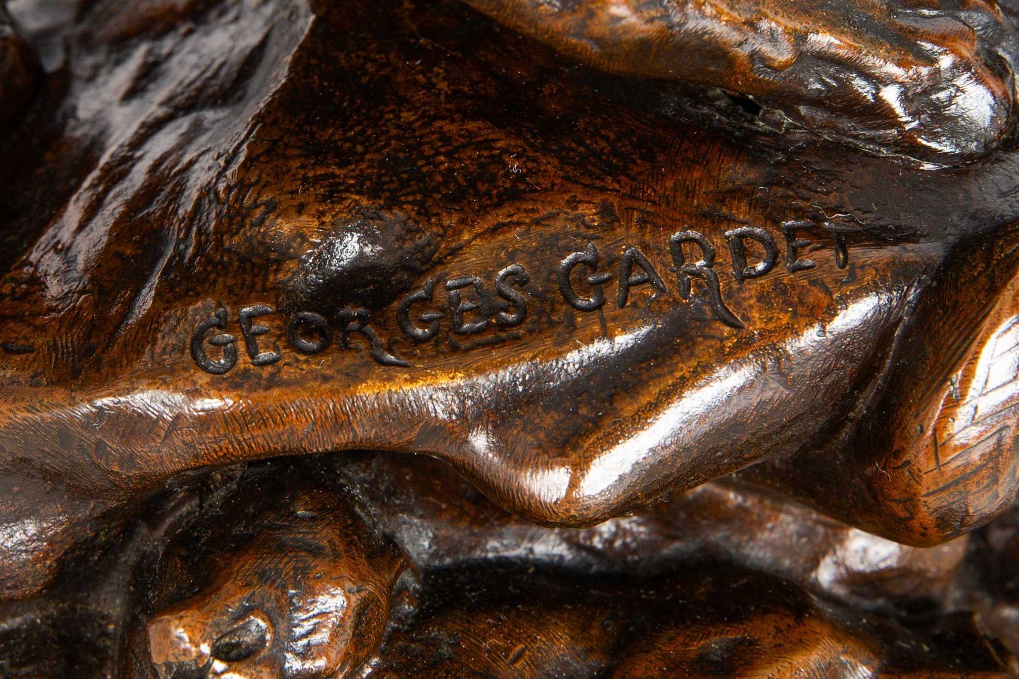 French Bronze Sculpture “Desert Drama” by Georges Gardet 7
