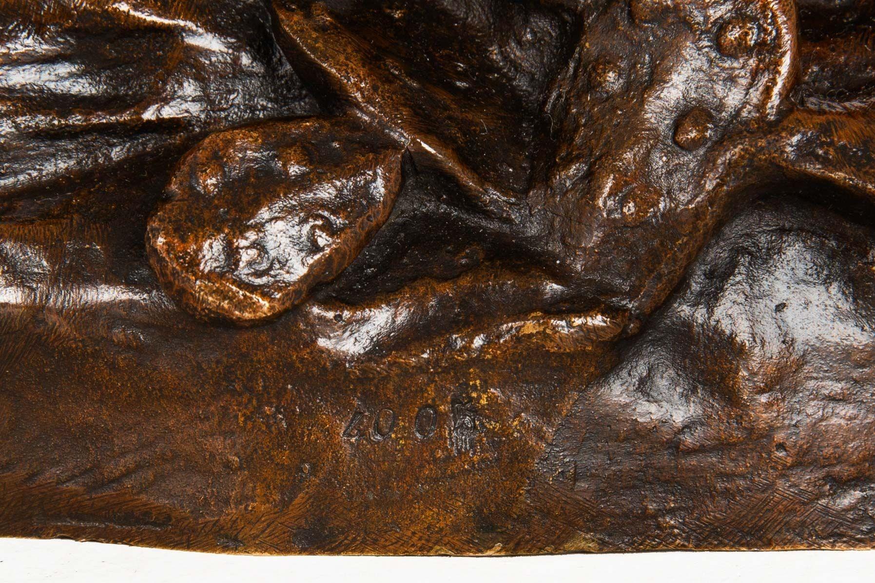 French Bronze Sculpture “Desert Drama” by Georges Gardet 9
