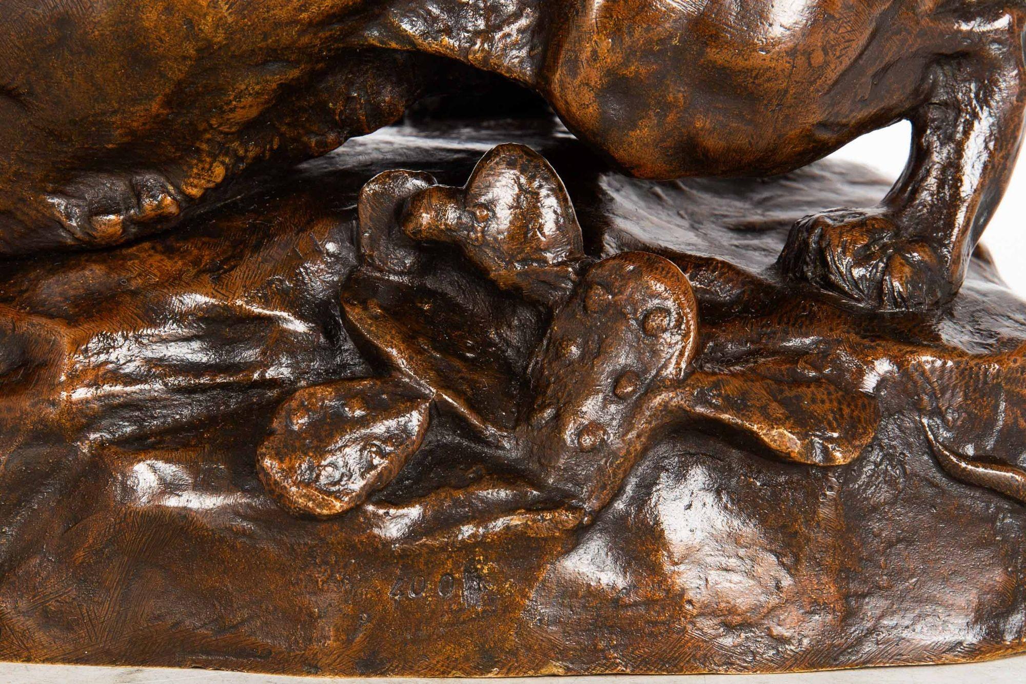 French Bronze Sculpture “Desert Drama” by Georges Gardet 12