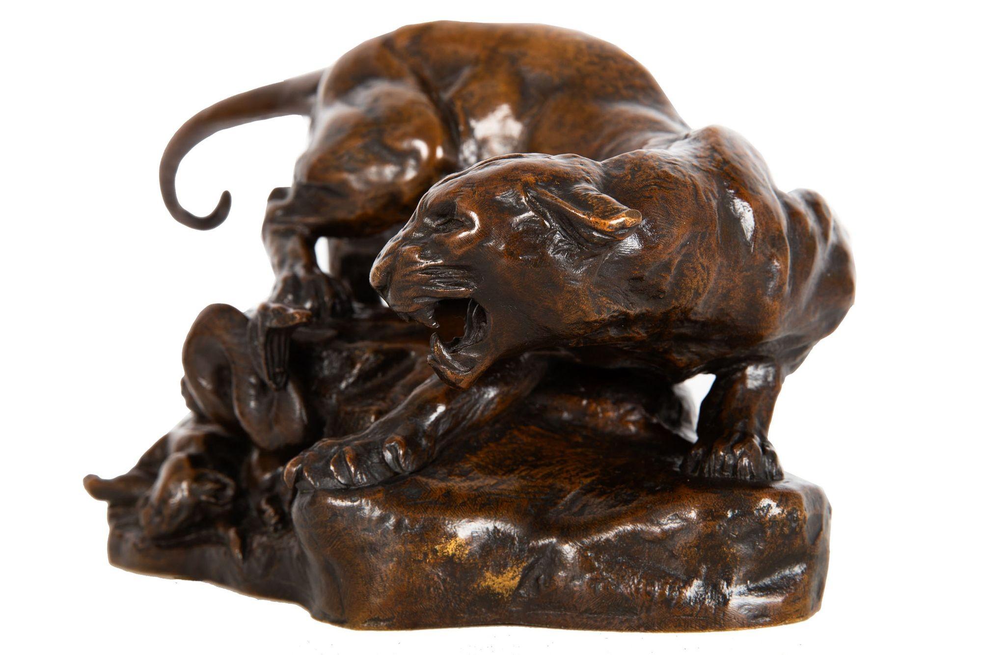 Romantic French Bronze Sculpture “Desert Drama” by Georges Gardet