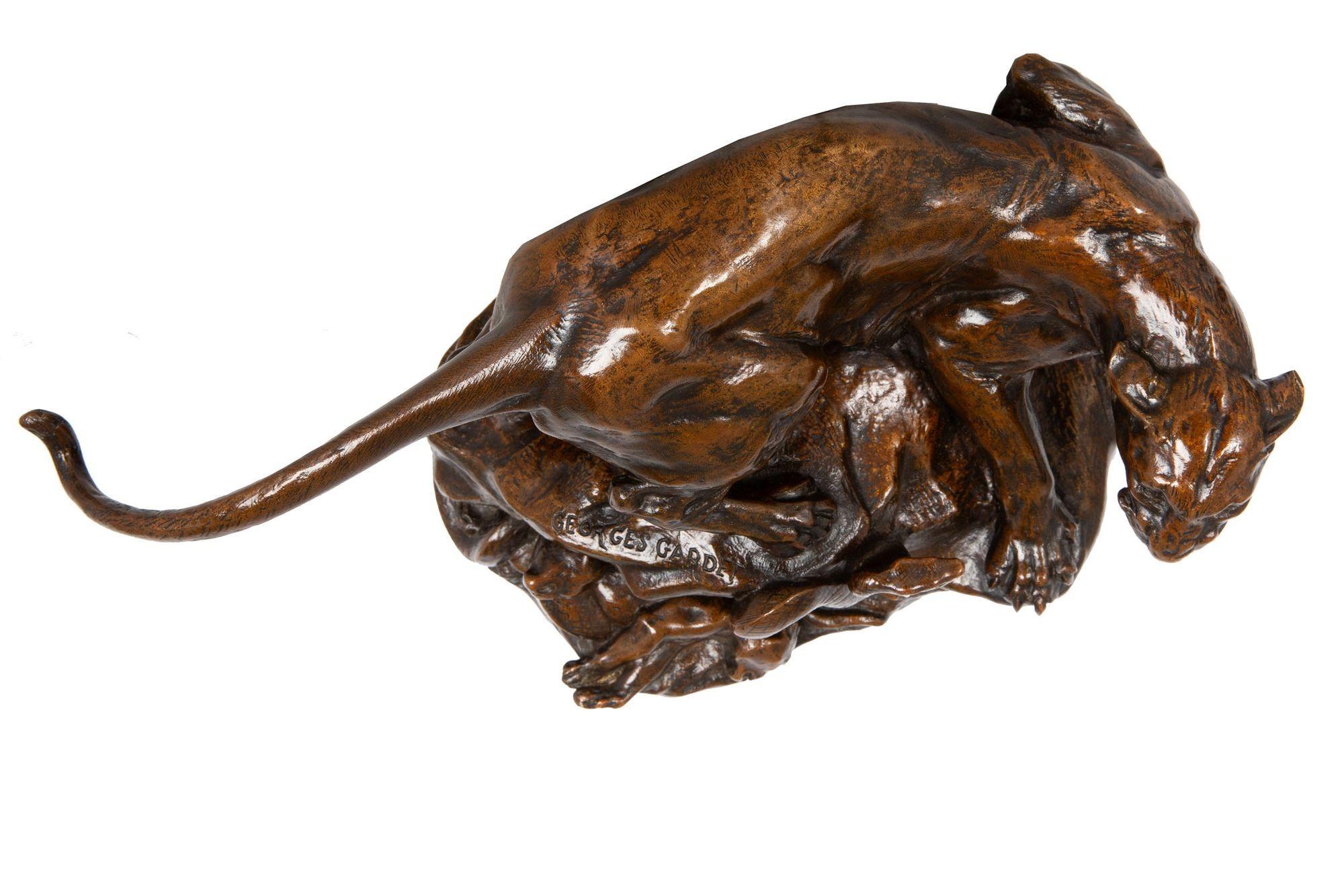French Bronze Sculpture “Desert Drama” by Georges Gardet 1