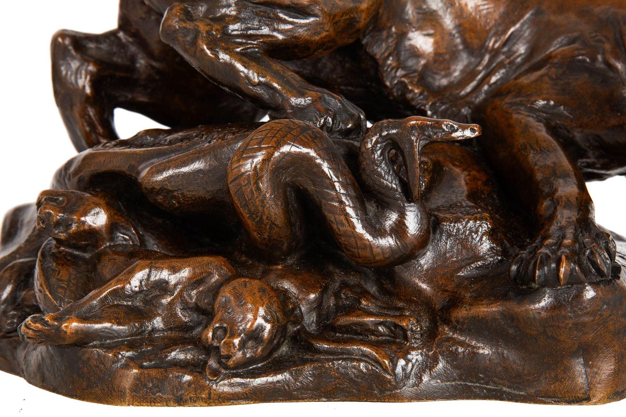 French Bronze Sculpture “Desert Drama” by Georges Gardet 4