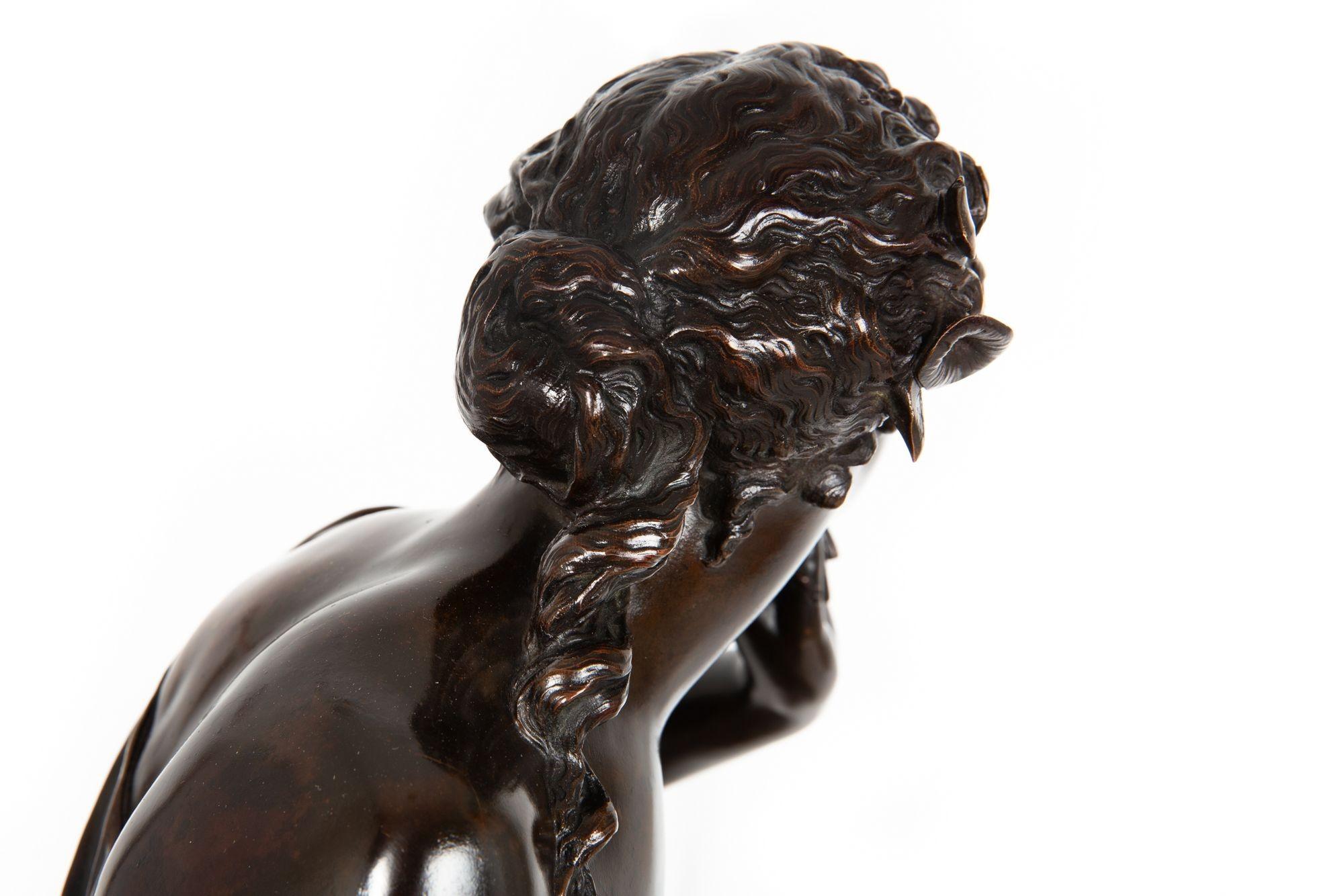 French Bronze Sculpture “La Fil de la Vierge” by Pierre-Emile Hebert ca. 1880 in vendita 11