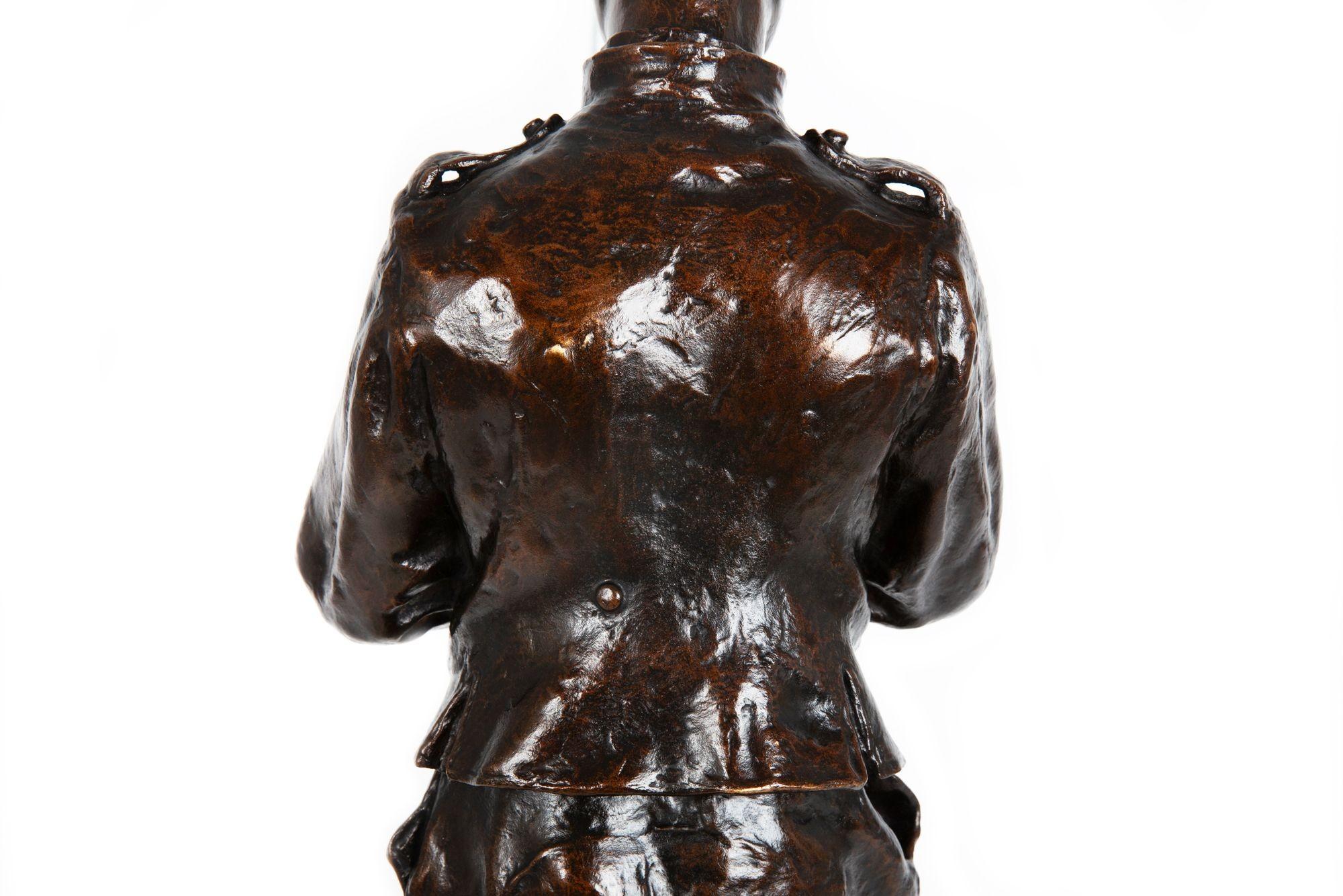 French Bronze Sculpture of “A Boy Soldier