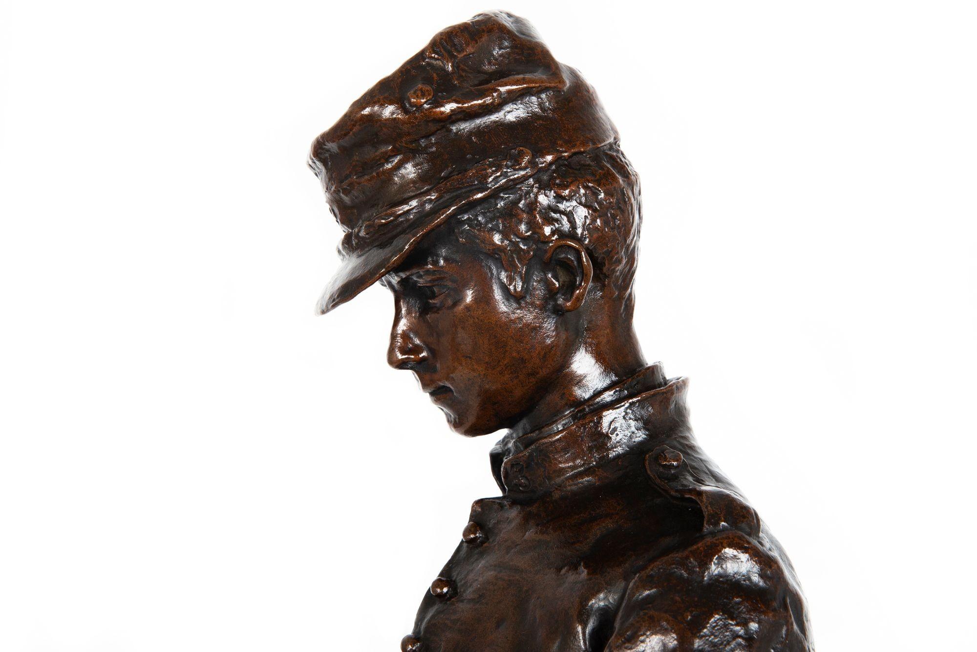 French Bronze Sculpture of “A Boy Soldier