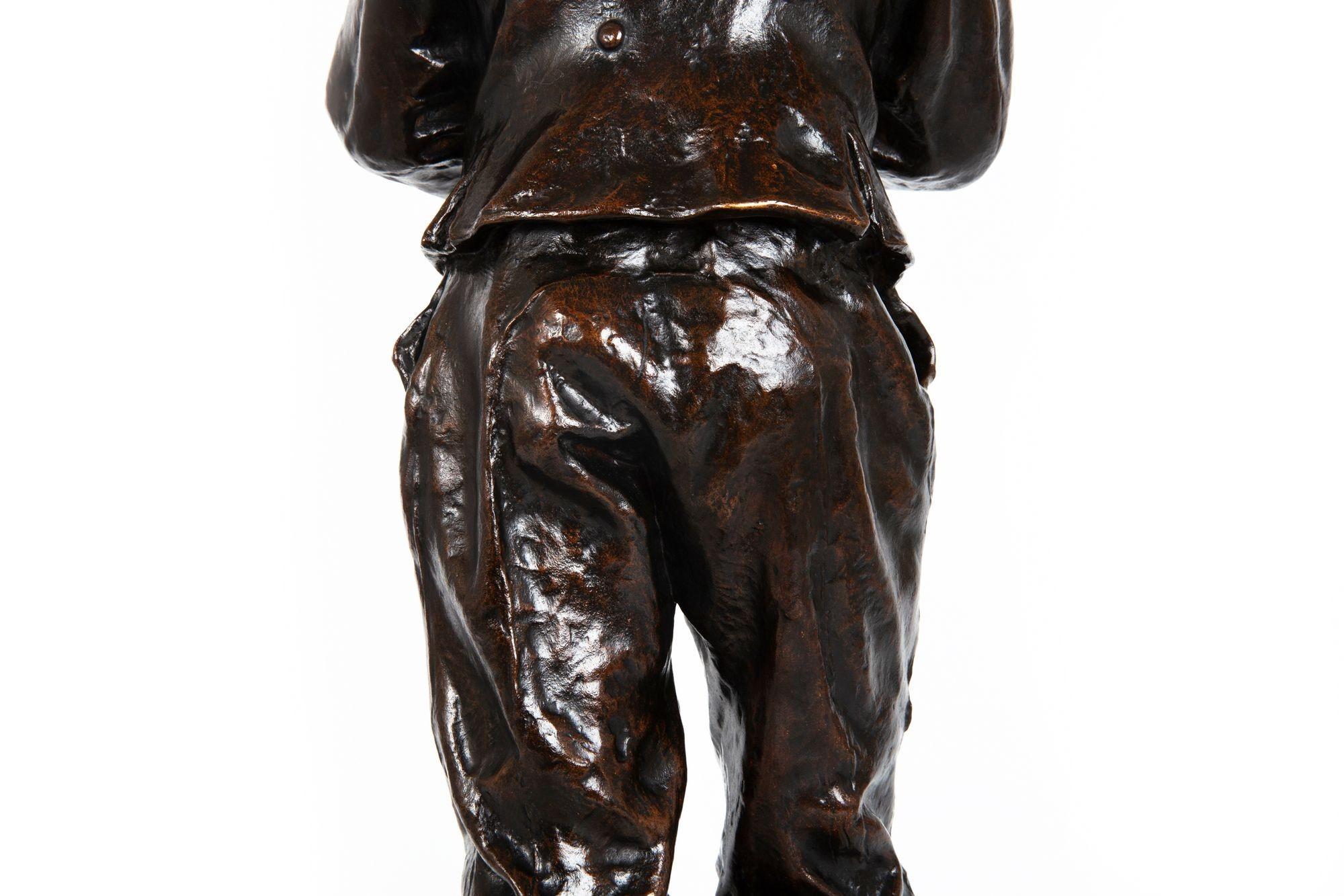 French Bronze Sculpture of “A Boy Soldier