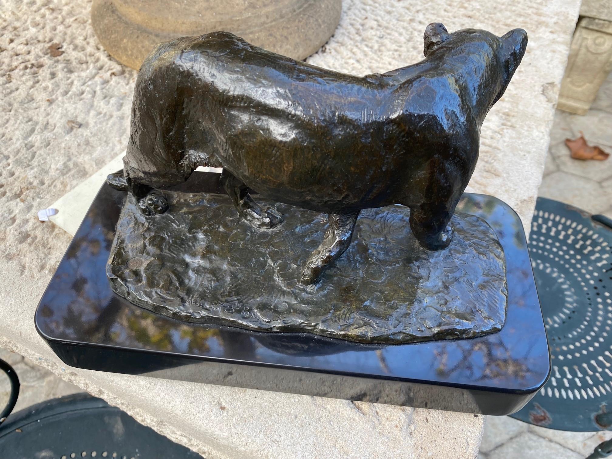 Sculpture française en bronze d'une lionne / Roger Godchaux & Susse Lost Wax Desk Art en vente 6