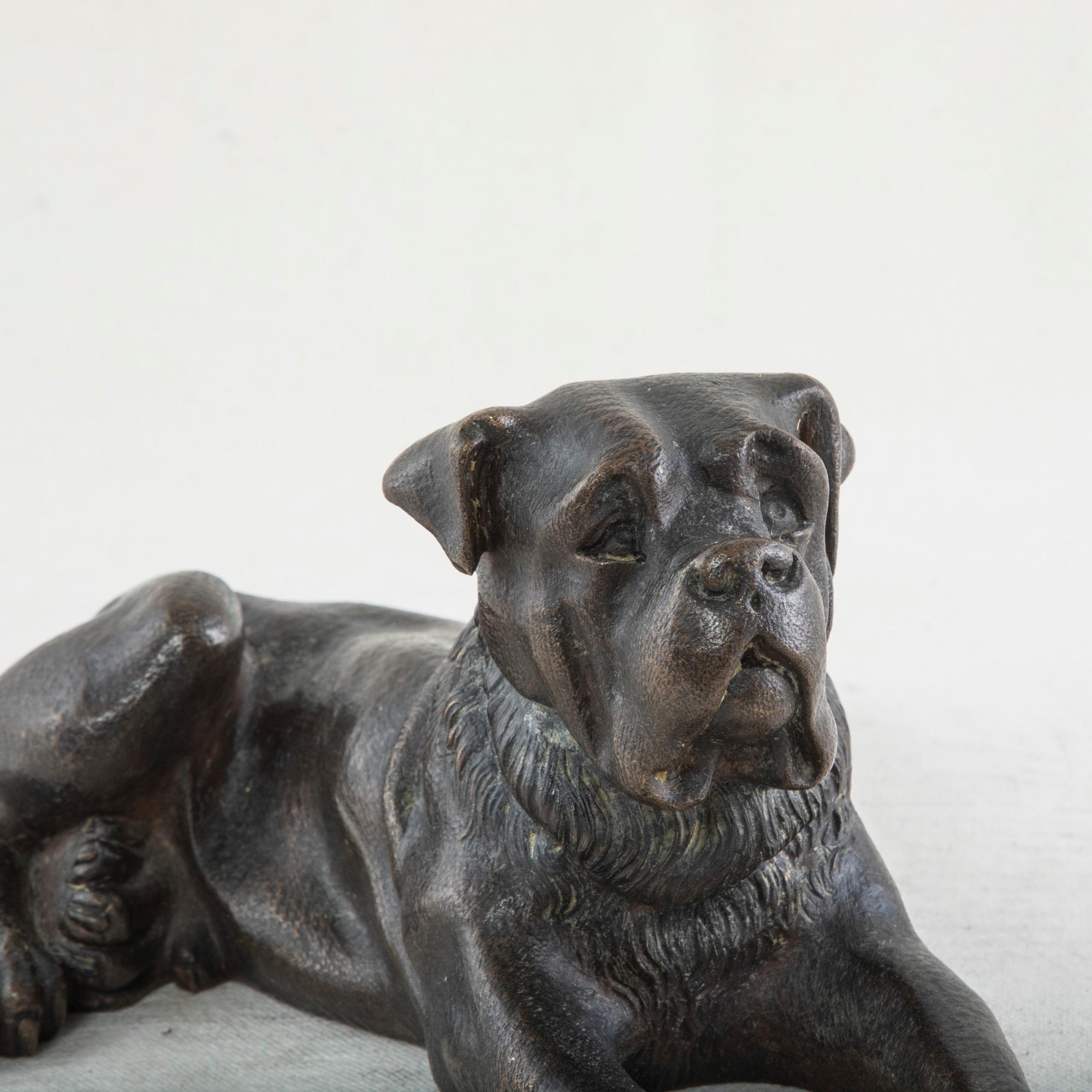 French Bronze Sculpture of a Mastiff Dog 2