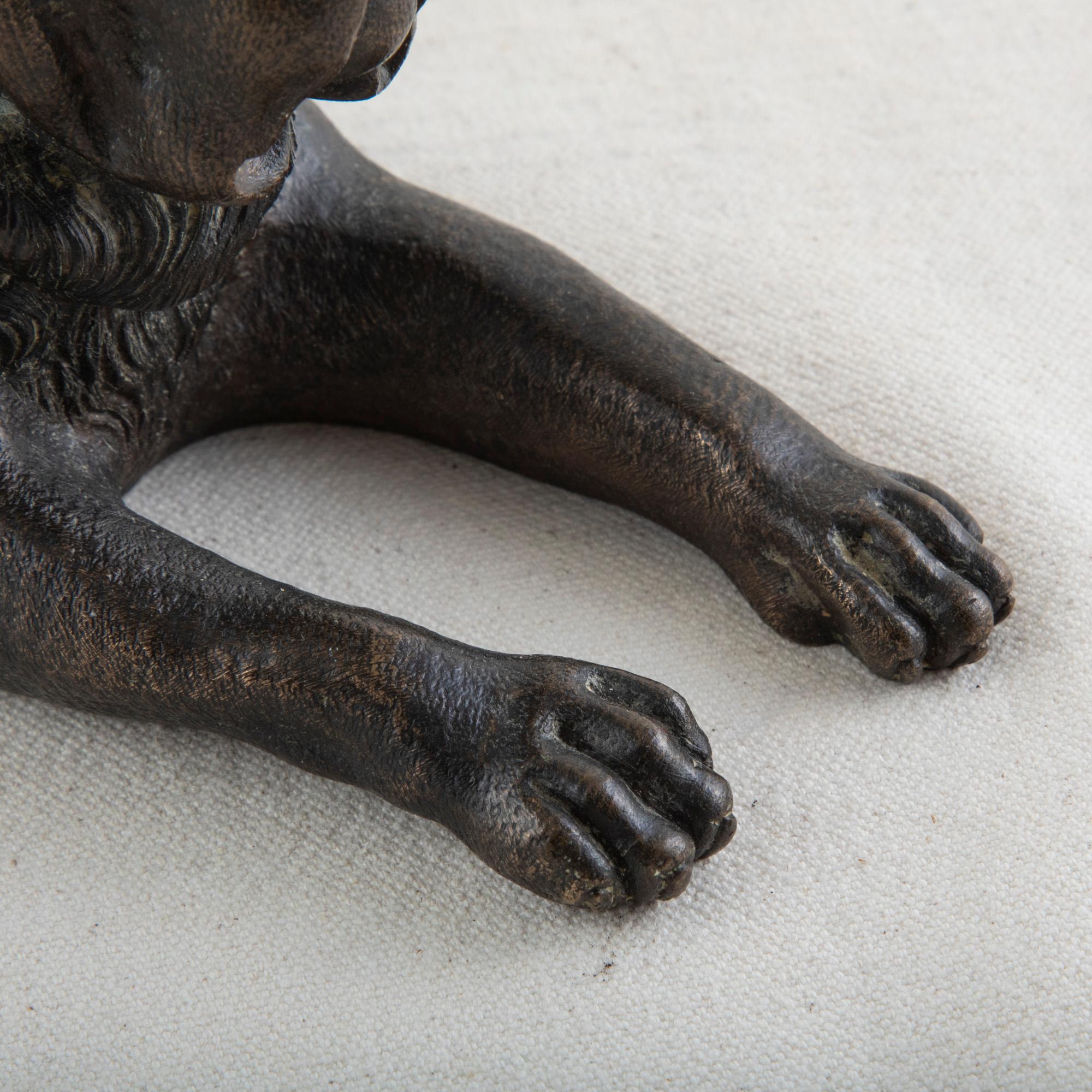 French Bronze Sculpture of a Mastiff Dog 4